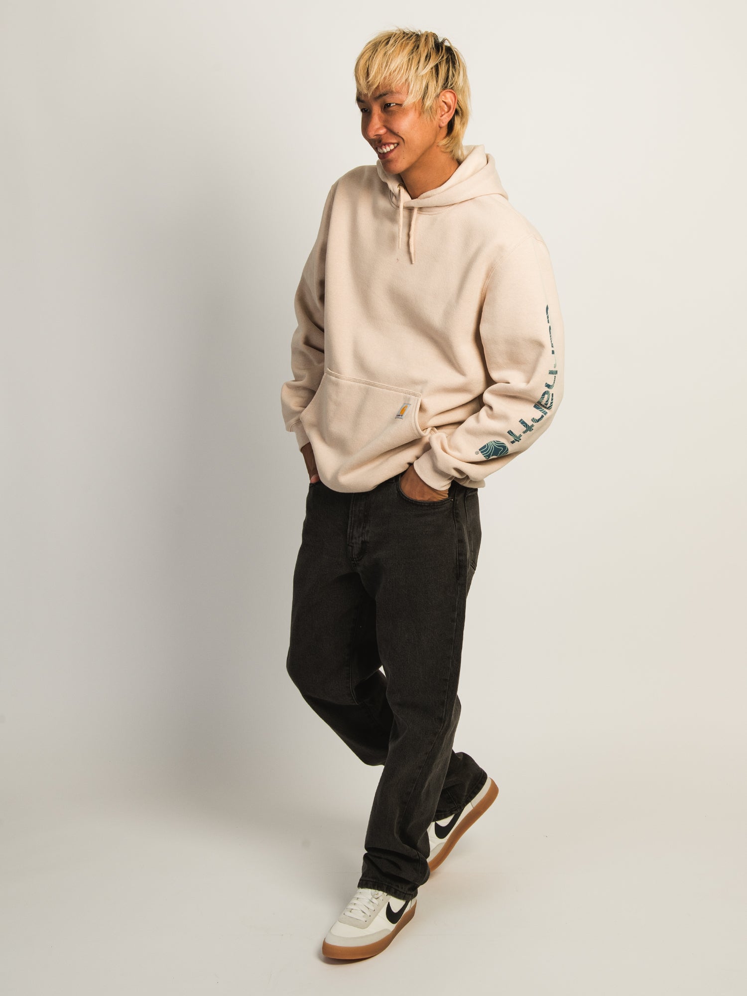 Carhartt Sleeve Pullover Hoodie for Men & Women - Comfortable Fleece-Lined Beach Hooded Sweatshirt for Outdoor Activities, Camping & Casual Wear