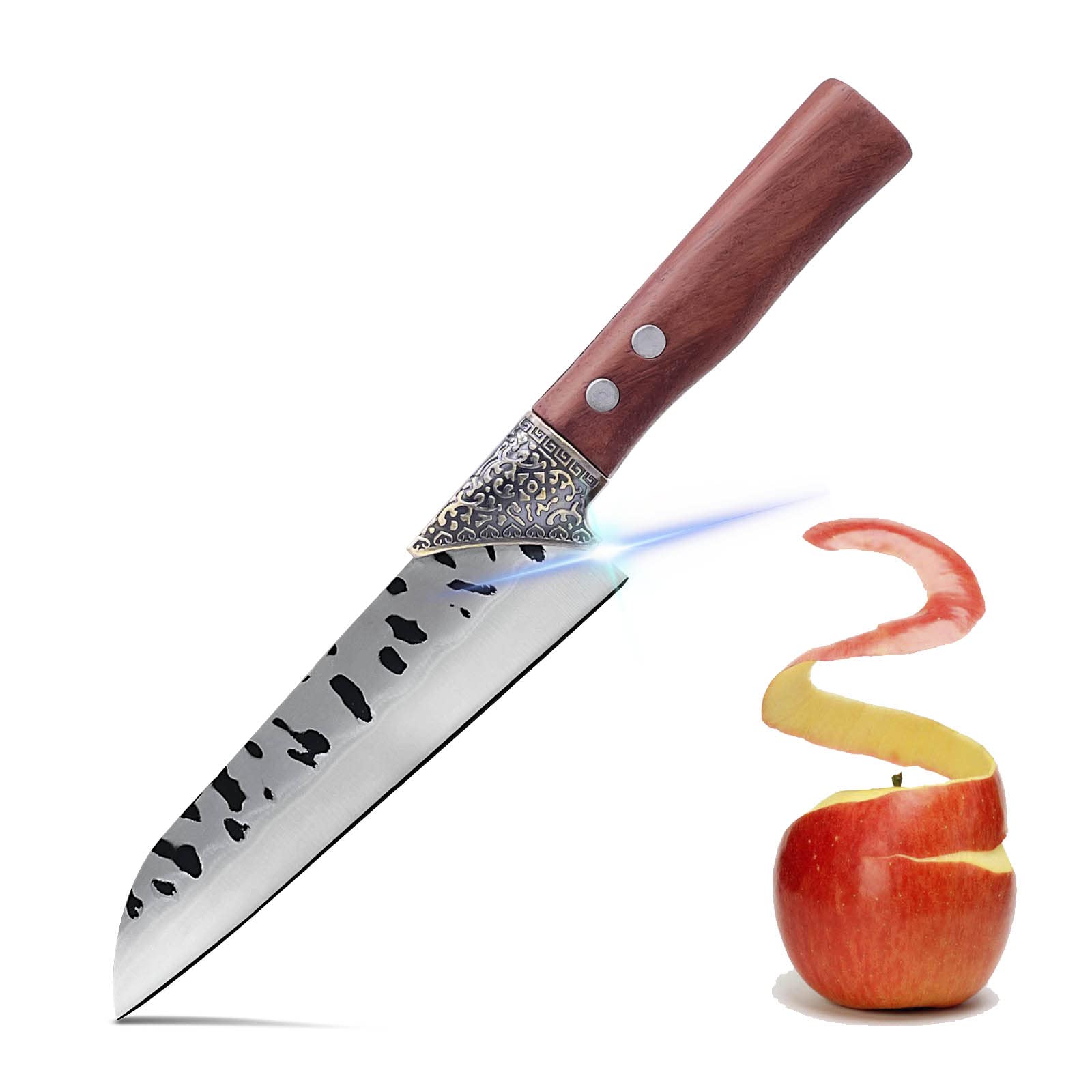 5 Inch Paring Knife - Ergonomic Kitchen Knife for Precise Fruit & Vegetable Cutting - Forged Stainless Steel Blade with Comfortable Handle - Perfect for Peeling, Slicing & Food Prep