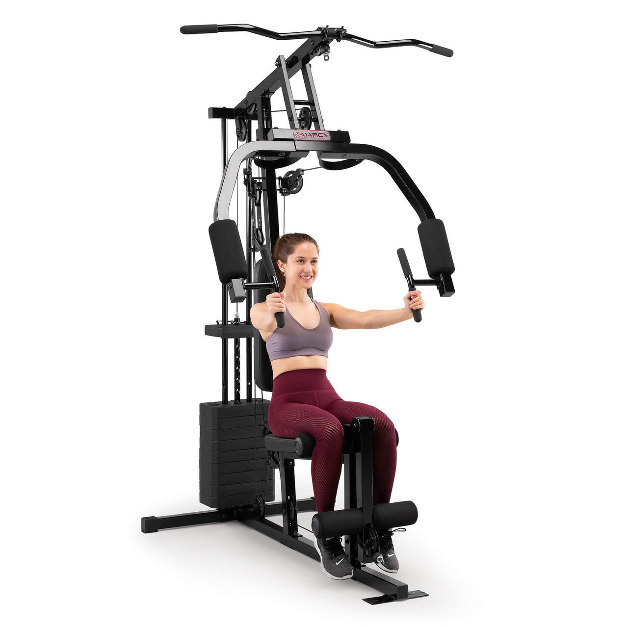 Marcy 100lb Stack Home Gym System - MKM-81030 Strength Training Equipment for Full Body Workout | Perfect for Home Fitness, Weight Loss & Muscle Building