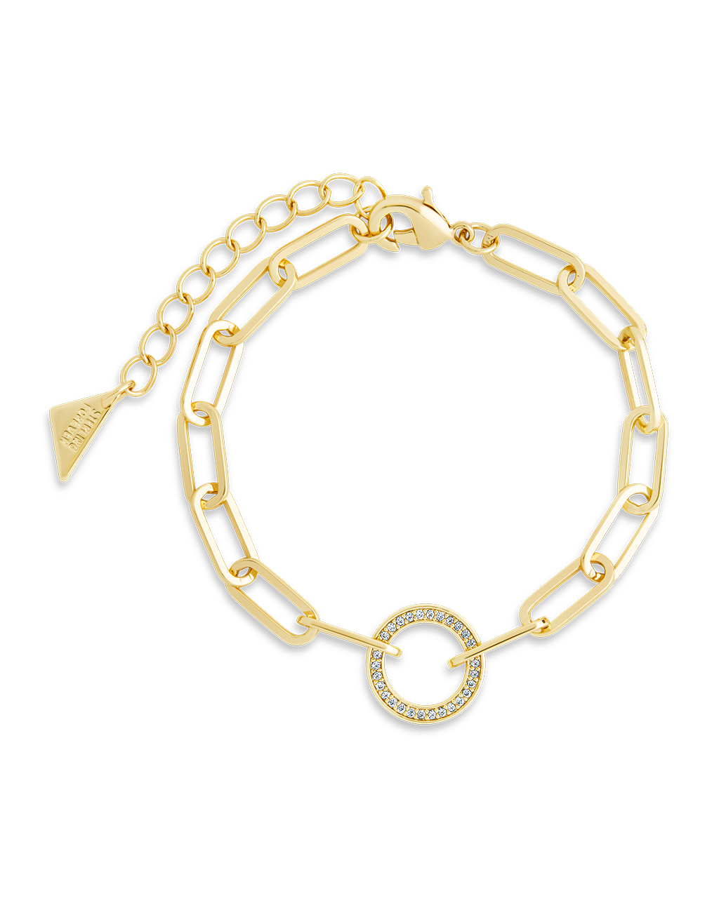 Jacie CZ Circle Paperclip Bracelet - Elegant Cubic Zirconia Jewelry for Women | Perfect for Parties, Weddings & Everyday Wear
