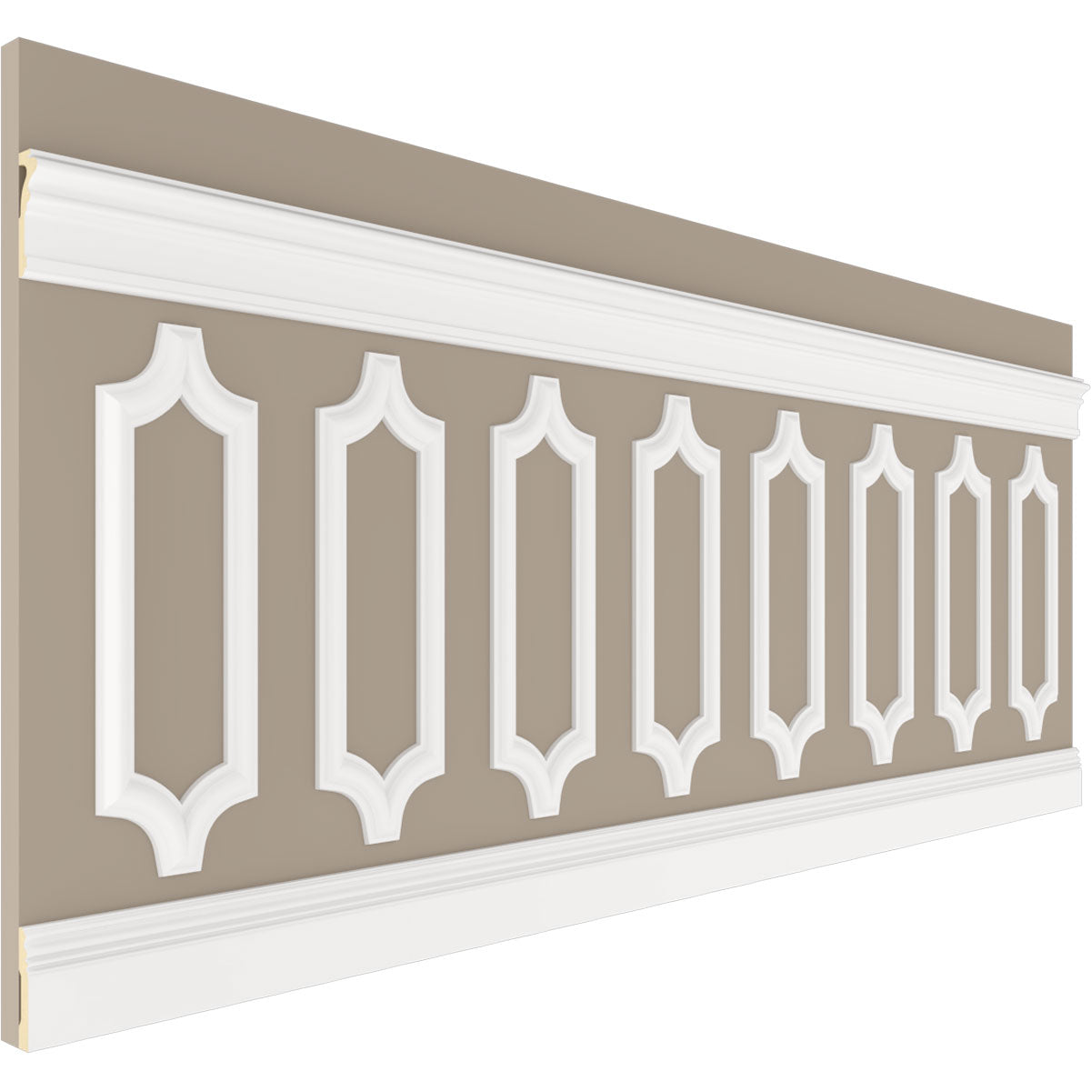 Ashford Traditional Wainscot Paneling Kit - 94.5 Inch Premium Wood Wall Paneling for Home & Office Decoration | Easy DIY Installation for Living Room, Bedroom, Dining Room & Hallway
