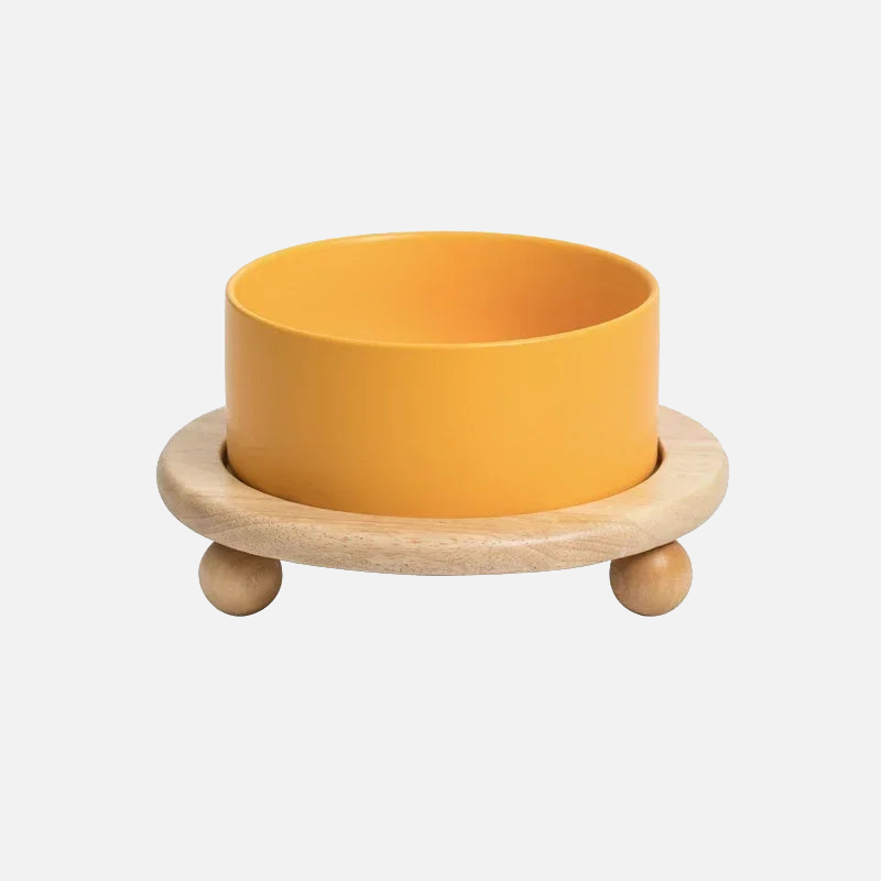 Premium Whisker Wood Pet Feeding Bowl for Cats & Dogs - Eco-Friendly, Non-Slip, Durable Raised Dog & Cat Food Dish - Perfect for Home, Travel, and Outdoor Use