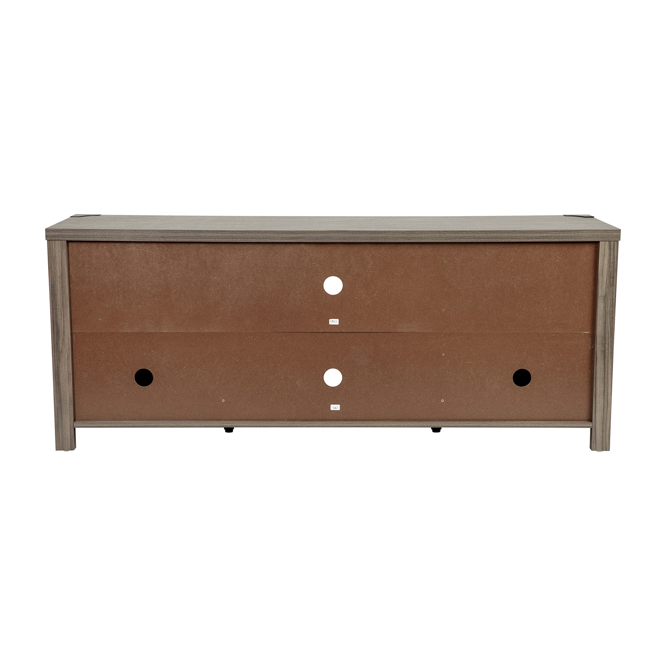 Modern Farmhouse Barn Door TV Stand - 59 Inch Gray Wash Entertainment Center for TVs up to 65 Inches - Adjustable Middle Shelf - Perfect for Living Room, Bedroom & Home Theater Setup