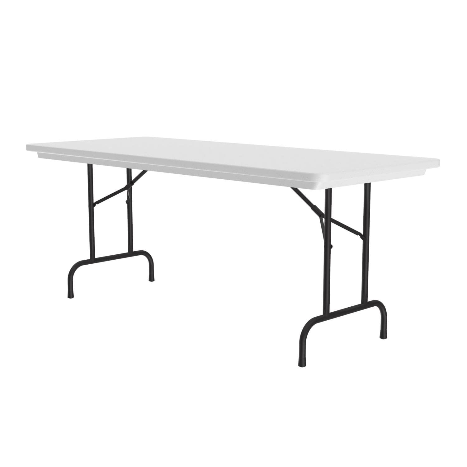 Correll Home Office Adjustable Tamper-Resistant Folding Table - Heavy Duty 60x30 Inches Rectangular Desk for Office, Classroom & Correctional Facility - Gray Granite Finish - Space Saving Foldable Design for Small Spaces & Multi-Purpose Use