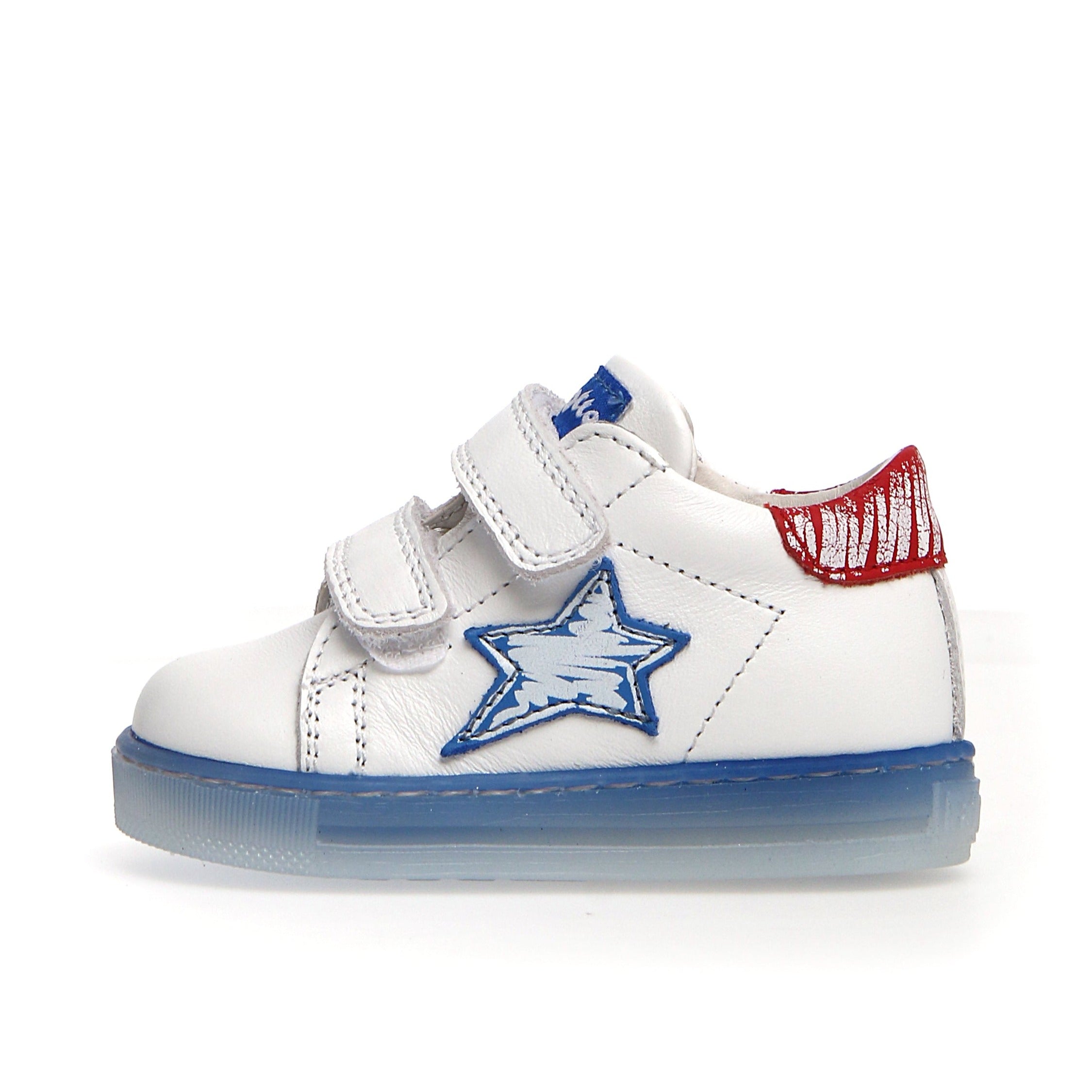 Falcotto Sasha VL Brus Fashion Sneakers for Boys and Girls - White & Red - Stylish Kids Shoes for School, Play & Everyday Wear