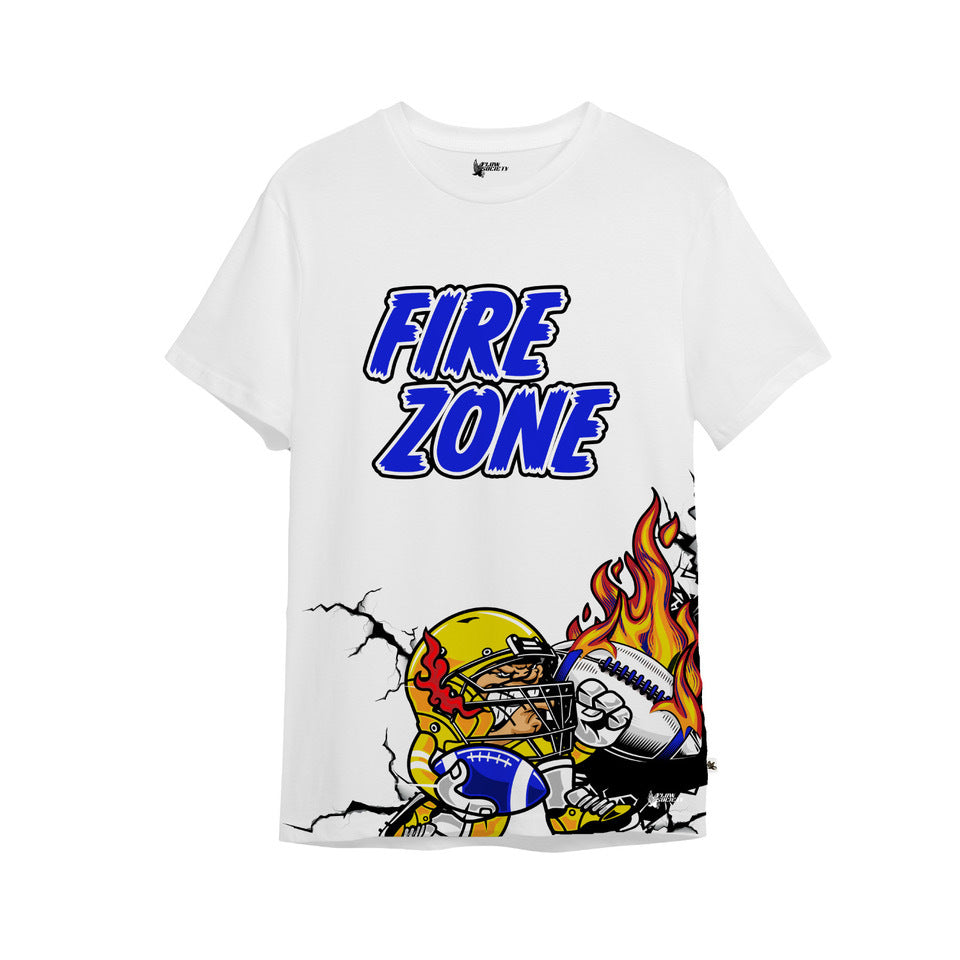 Youth Firezone Football T-Shirt - Breathable Performance Jersey for Kids & Teens - Perfect for Football Practice, Games & Sports Fan Apparel