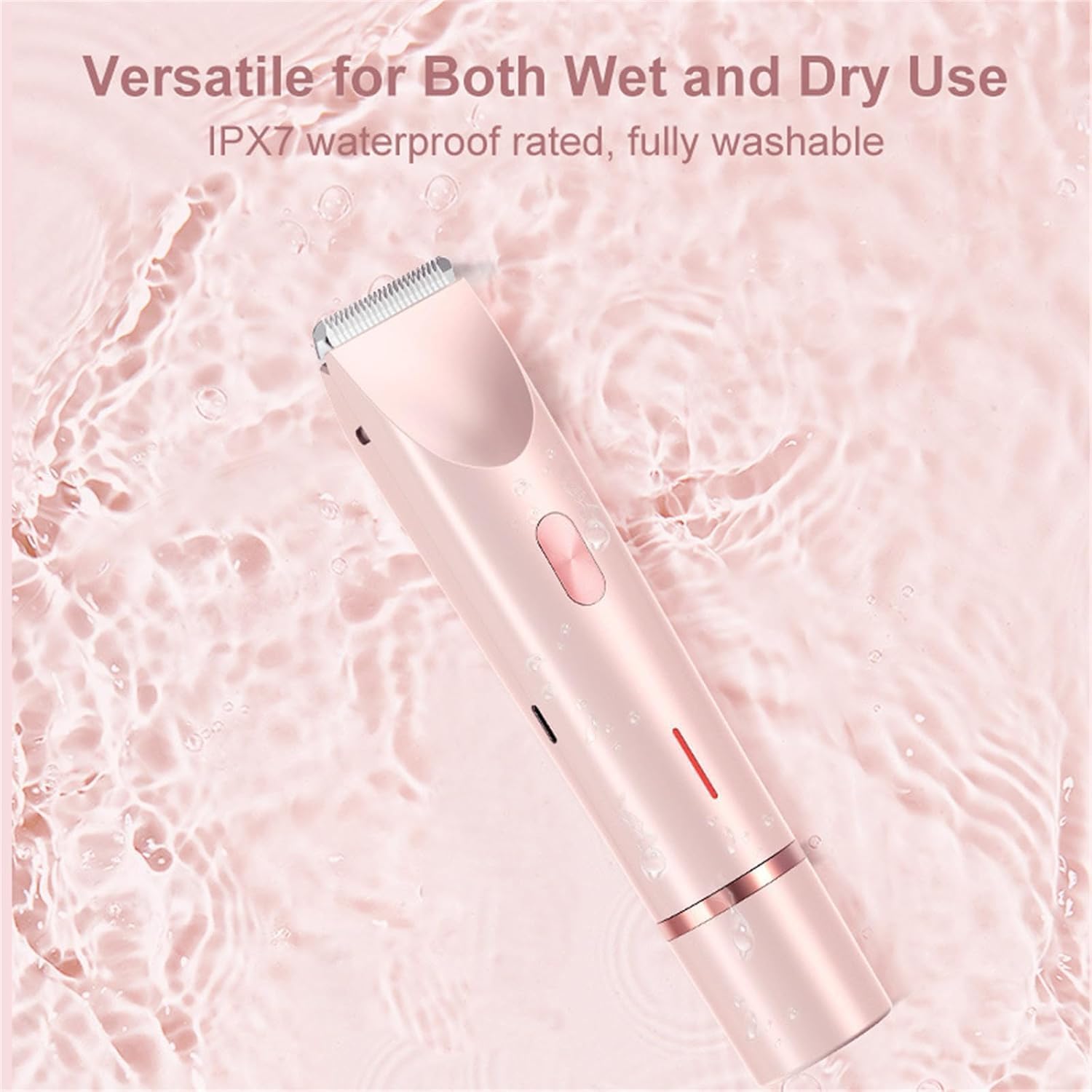 Reshline 2-in-1 Electric Shaver & Hair Trimmer for Women - Wet/Dry Rechargeable Lady Shaver with Floating Heads (Pink) | Perfect for Travel, Gym & Sensitive Skin Care