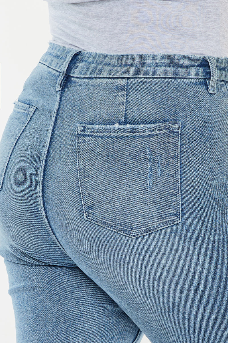 Poppy High Rise Flare Jeans for Petite & Plus Size Women - Comfortable Stretch Denim Pants for Casual Wear & Everyday Outfits