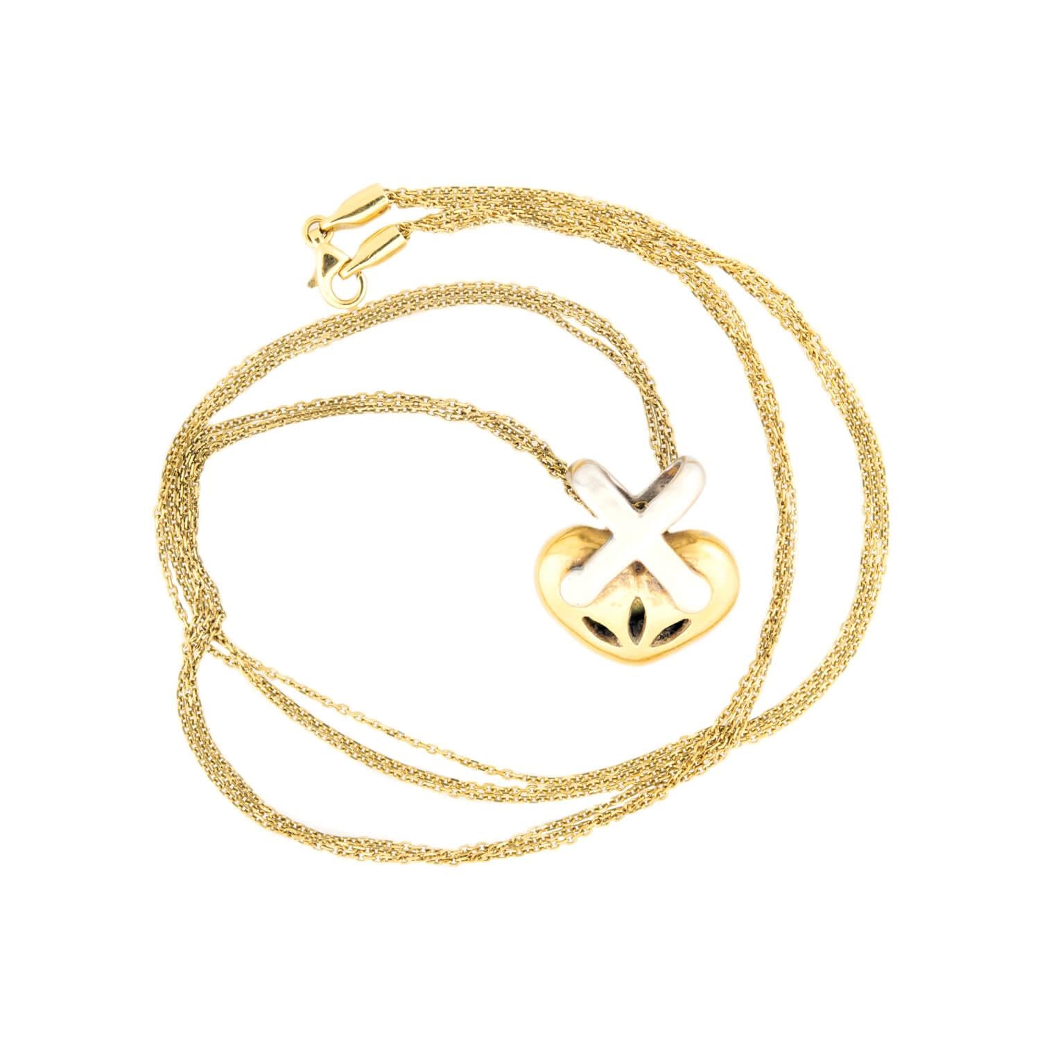 18K Gold Diamond Heart Pendant Necklace for Women - Elegant Valentine's Day Gift, Anniversary Jewelry & Romantic Occasion Accessory