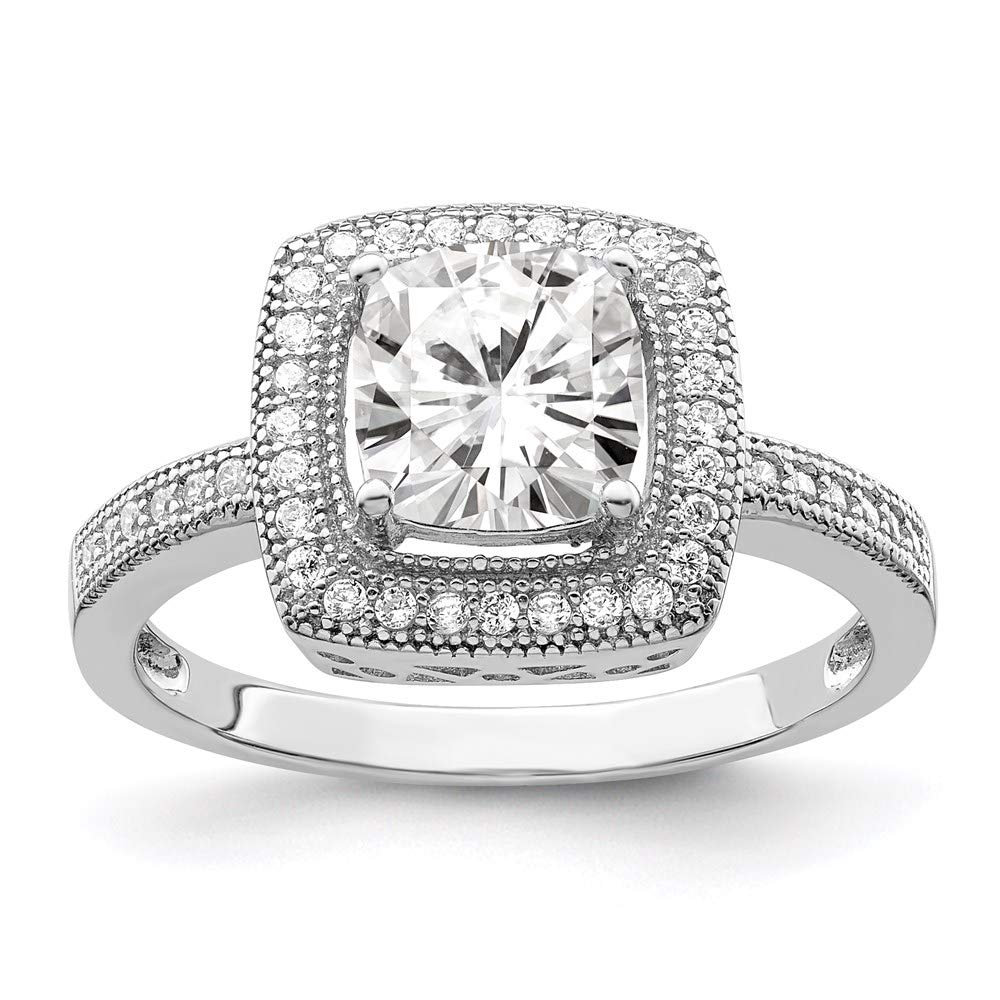 925 Sterling Silver Cubic Zirconia Ring for Women - Elegant Embers Design Fine Jewelry, Perfect Gift for Her (Birthday, Anniversary, Valentine's Day)