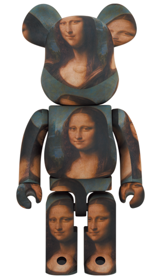MEDICOM TOY BE@RBRICK 1000% Leonardo da Vinci Mona Lisa Art Collectible Figure - Perfect for Home Decor, Office Display & Gift for Art Lovers