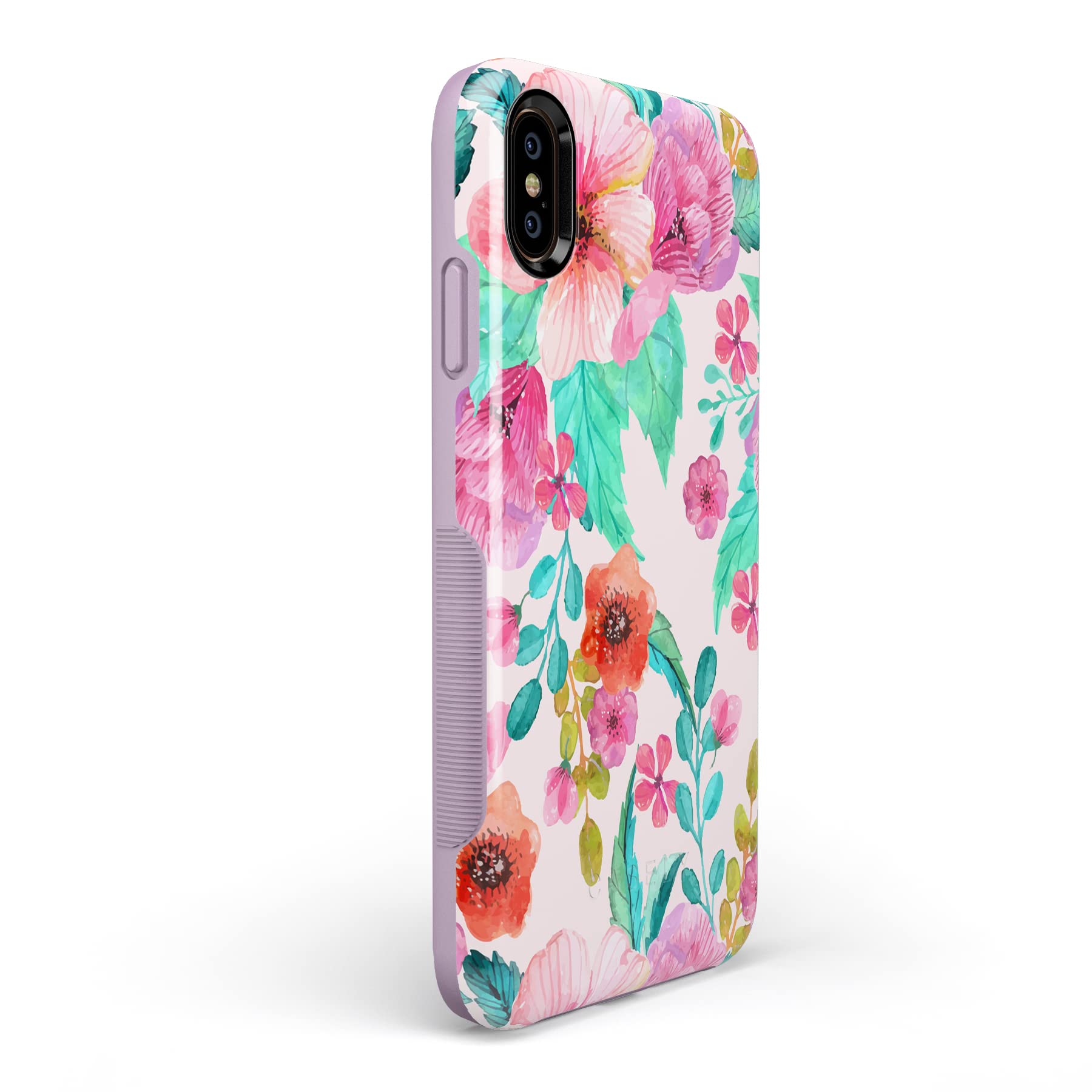 Casely iPhone Xs Max Case - Light Pink Floral Phone Cover with Shockproof Protection | Slim Fit Design for iPhone Xs Max | Perfect for Daily Use, Travel & Outdoor Activities