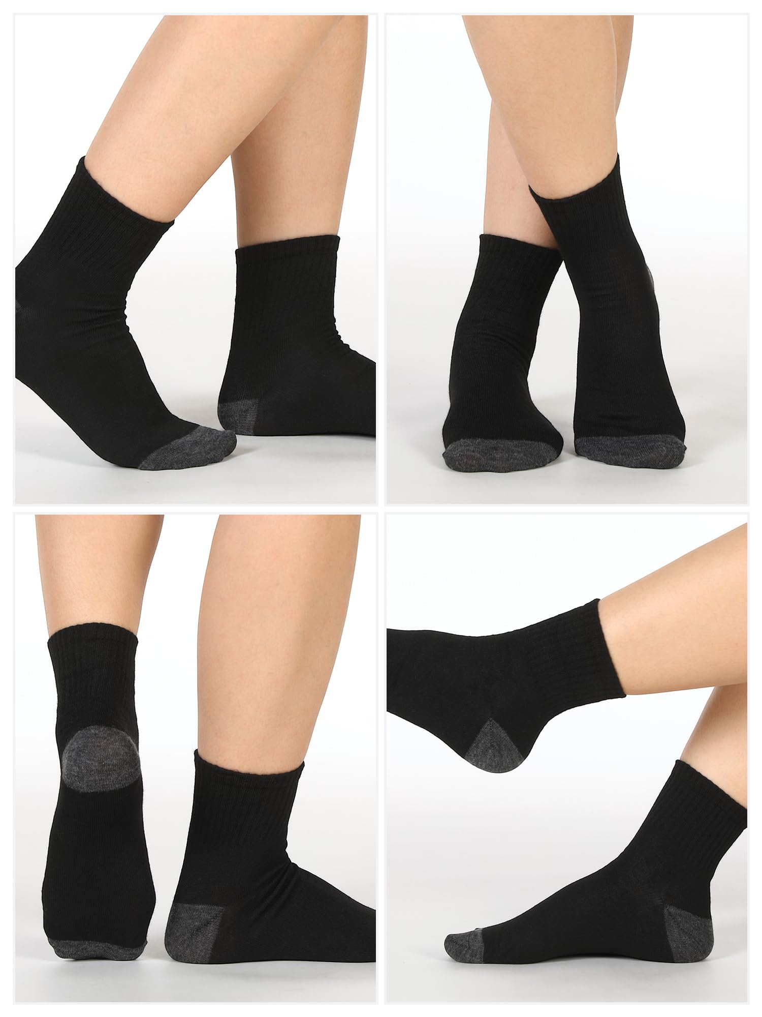 Tarpop 100 Pairs Bulk Socks for Men - Moisture Wicking Athletic Ankle Socks (Unisex Adults) - Perfect for Sports, Gym, Hiking & Homeless Shelter Donations