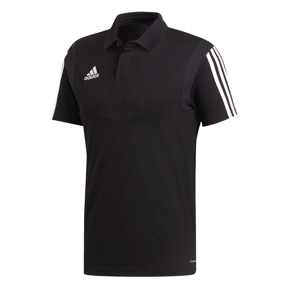 Adidas Tiro 19 Men's Training Polo Shirt - Black & White - Moisture Wicking Performance Top for Soccer, Gym & Casual Wear