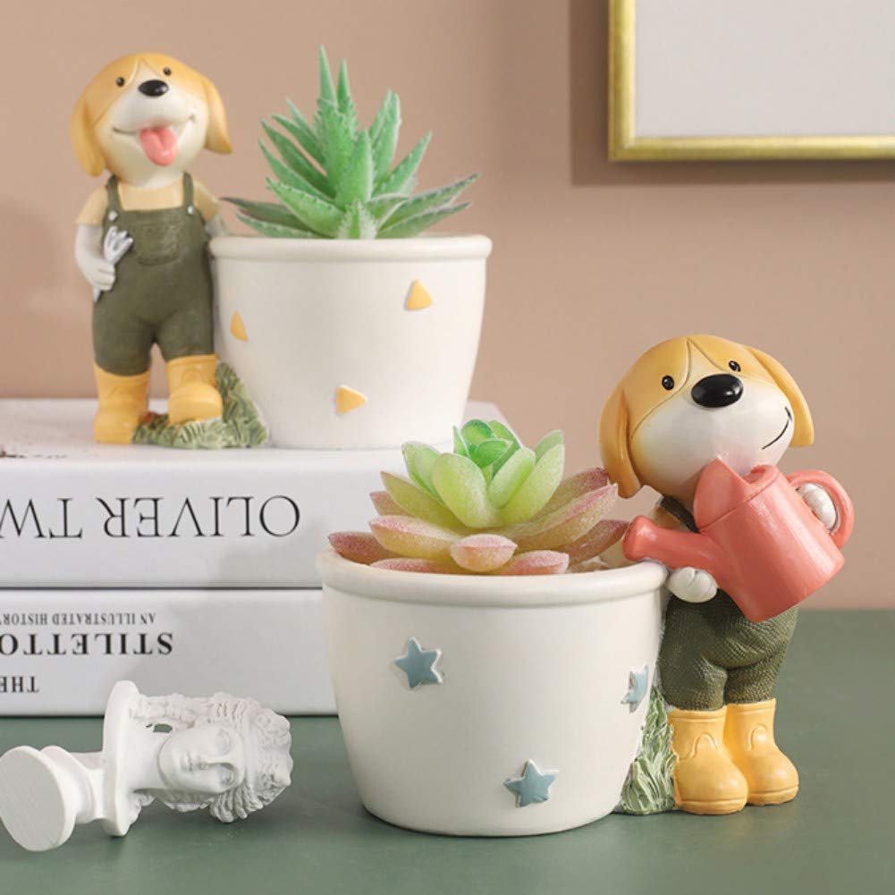 Cute Animal Shaped Succulent Planter Pots - Panda, Fox, Cow, Elephant, Sheep & Zebra Designs for Mini Cactus & Plants | Perfect for Home & Office Decor, Desk Decorations, Gift Ideas & Indoor Gardening