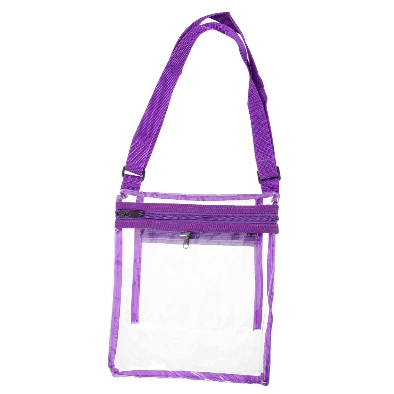 BESPORTBLE 5-Pack Clear Stadium Bags - Transparent Wallet & Purse for Women, PU Leather (Purple) - Perfect for Concerts, Sports Events & Airport Security