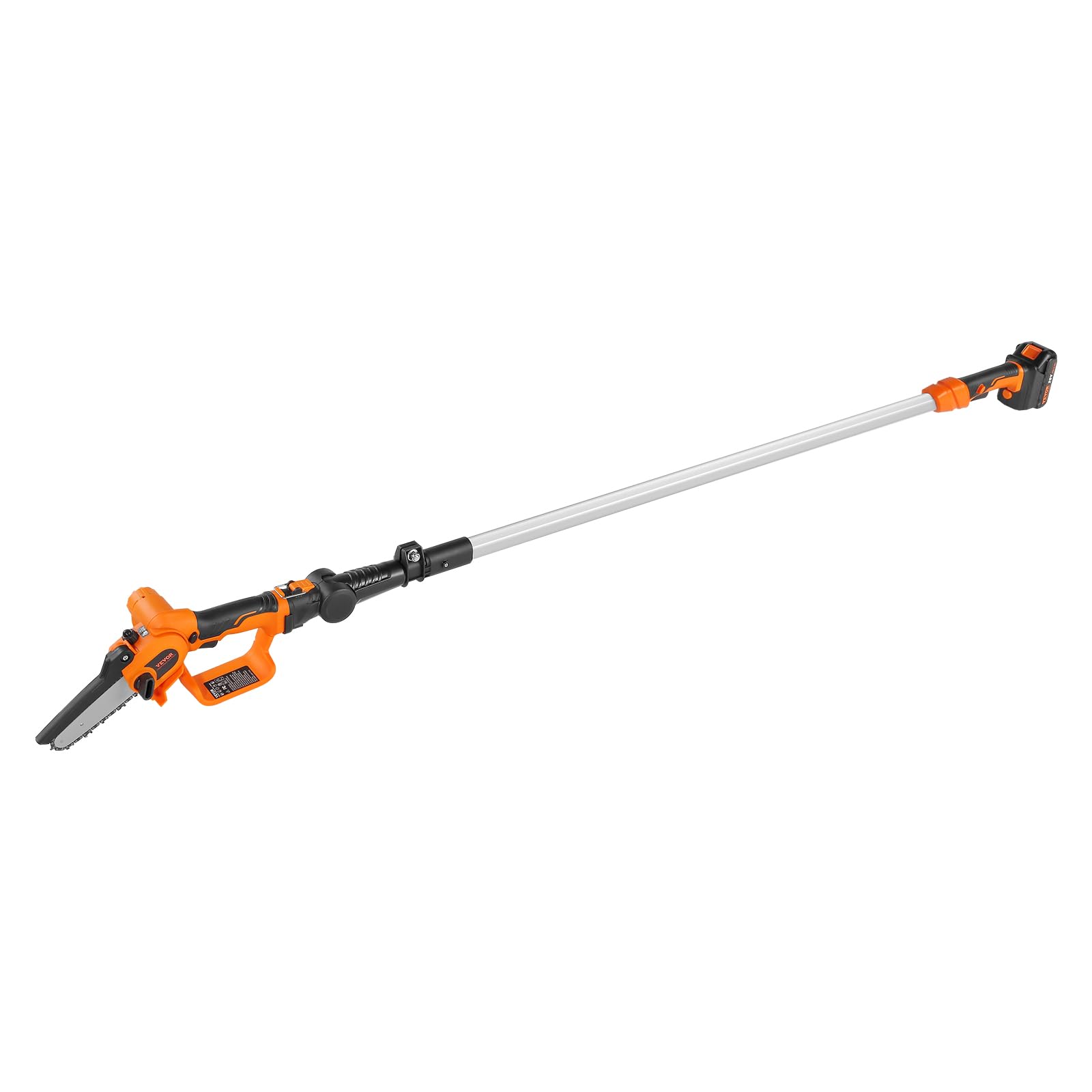 VEVOR 20V 4Ah Cordless Pole Saw & Mini Chainsaw 2-in-1 Combo Kit - 5-inch Chainsaw with 14-Foot Extendable Pole for Tree Trimming, Wood Cutting, and Garden Maintenance (Includes Battery & Blade Cover) - Perfect for Landscaping, Yard Work, and DIY Home Projects