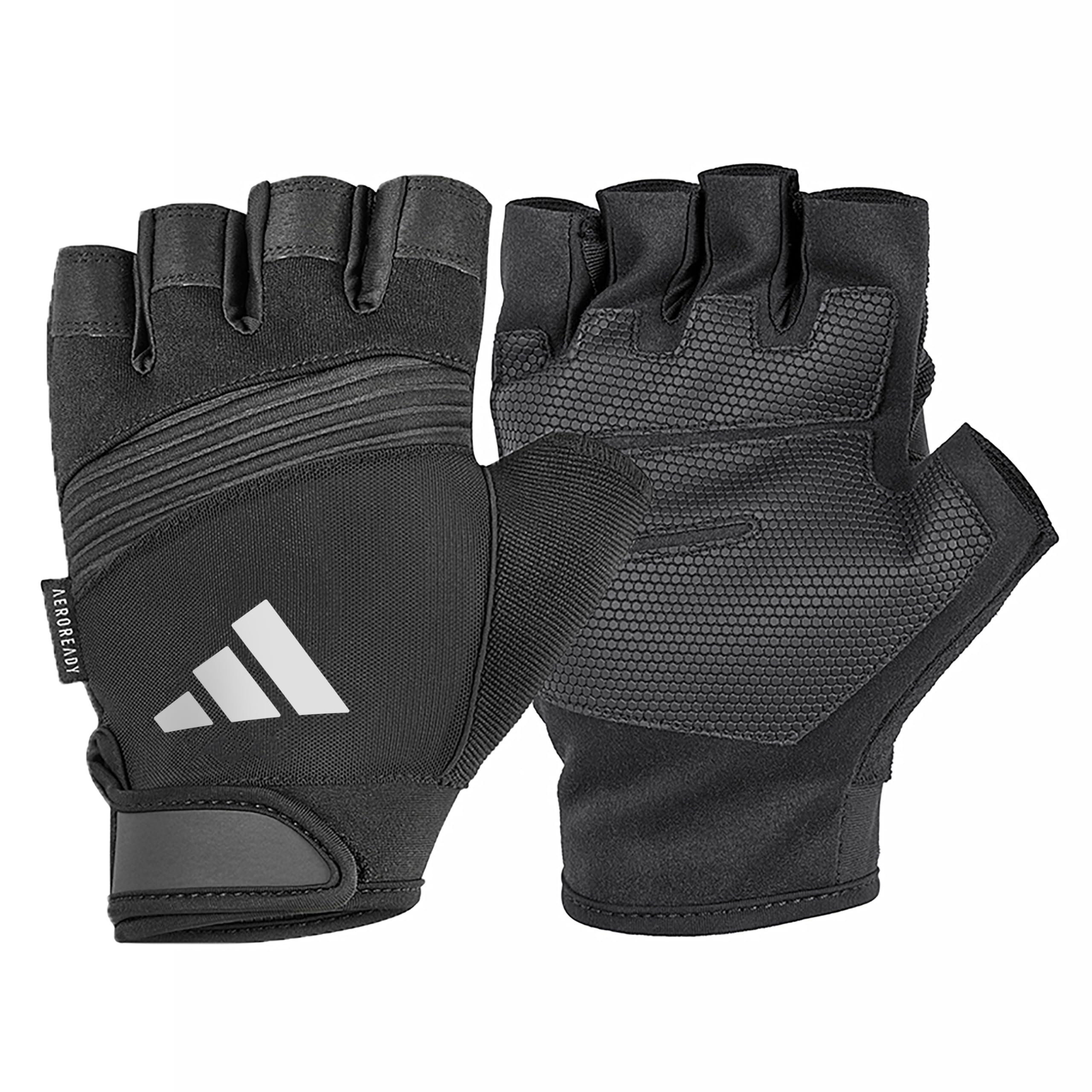 Adidas Aeroready Performance Weightlifting Gloves - Fingerless Workout Gloves for Men & Women - Gym Training, CrossFit, Powerlifting & Weight Lifting Accessories