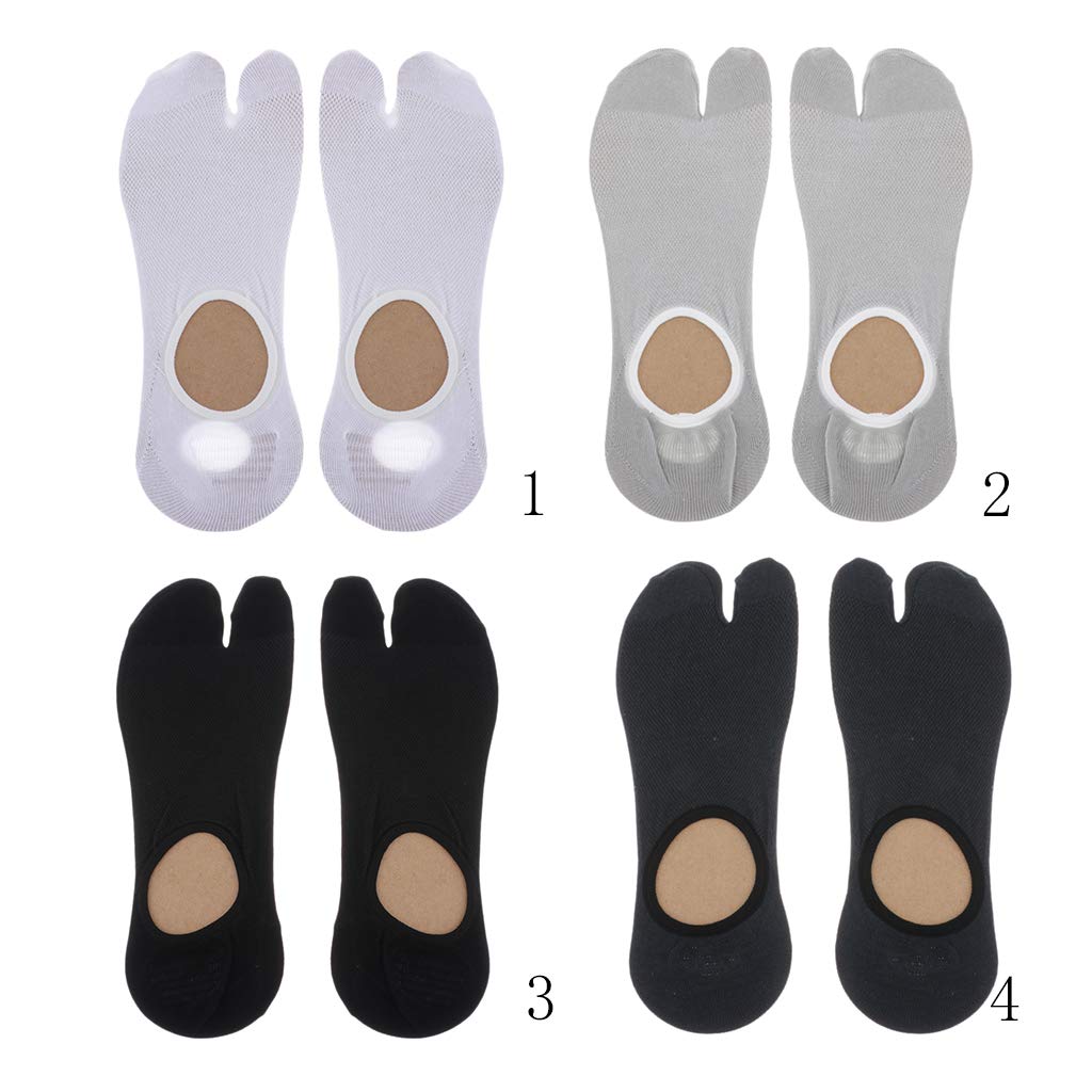4 Colors Men's Toe Separator Socks - Breathable Japanese Tabi Socks for Yoga, Running & Home Comfort