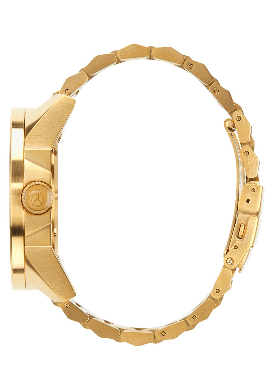 Stainless Steel Watch with Gold & Blue Sunray Dial - Elegant Timepiece for Men, Perfect for Business, Casual & Formal Occasions