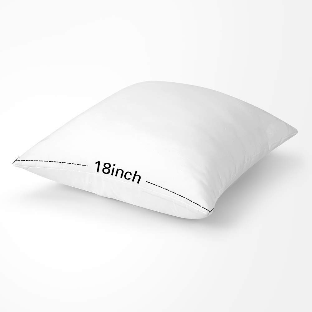 OTOSTAR 18x18 Inch Square Throw Pillow Inserts, Set of 6 - Premium Couch, Sofa & Bed Cushion Stuffer - White Decorative Pillow Forms for Living Room, Bedroom & Home Decor