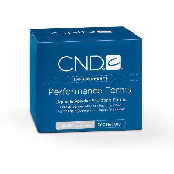 CND Performance Forms Silver 300 Count - Professional Nail Forms for Salon & Home Manicures, Perfect for Acrylic & Gel Nail Extensions