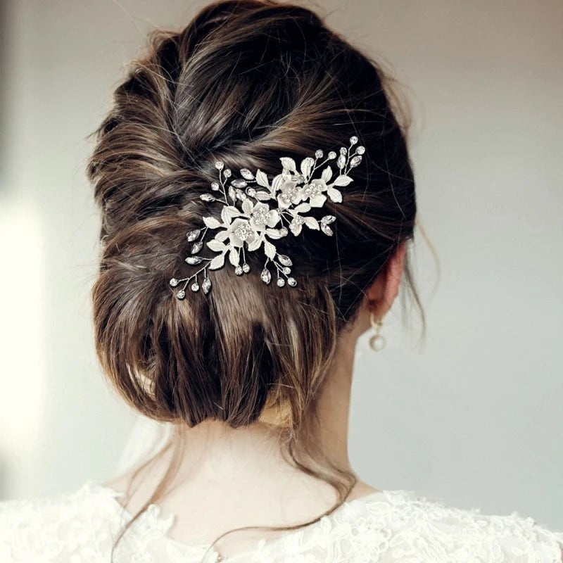 Rose Gold Bridal Hair Clip with Swarovski Crystals - Elegant Wedding Hair Accessory for Brides, Bridesmaids & Prom | Perfect for Weddings, Parties & Special Occasions