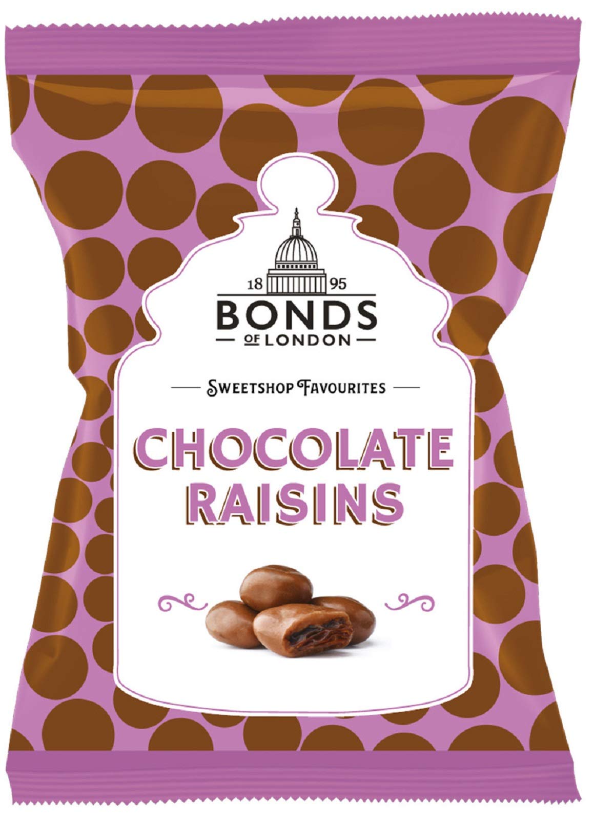 Original Bonds of London Chocolate Raisins - Premium UK Imported Milk Chocolate Covered Raisins - Perfect for Snacking, Gifts & Dessert Toppings