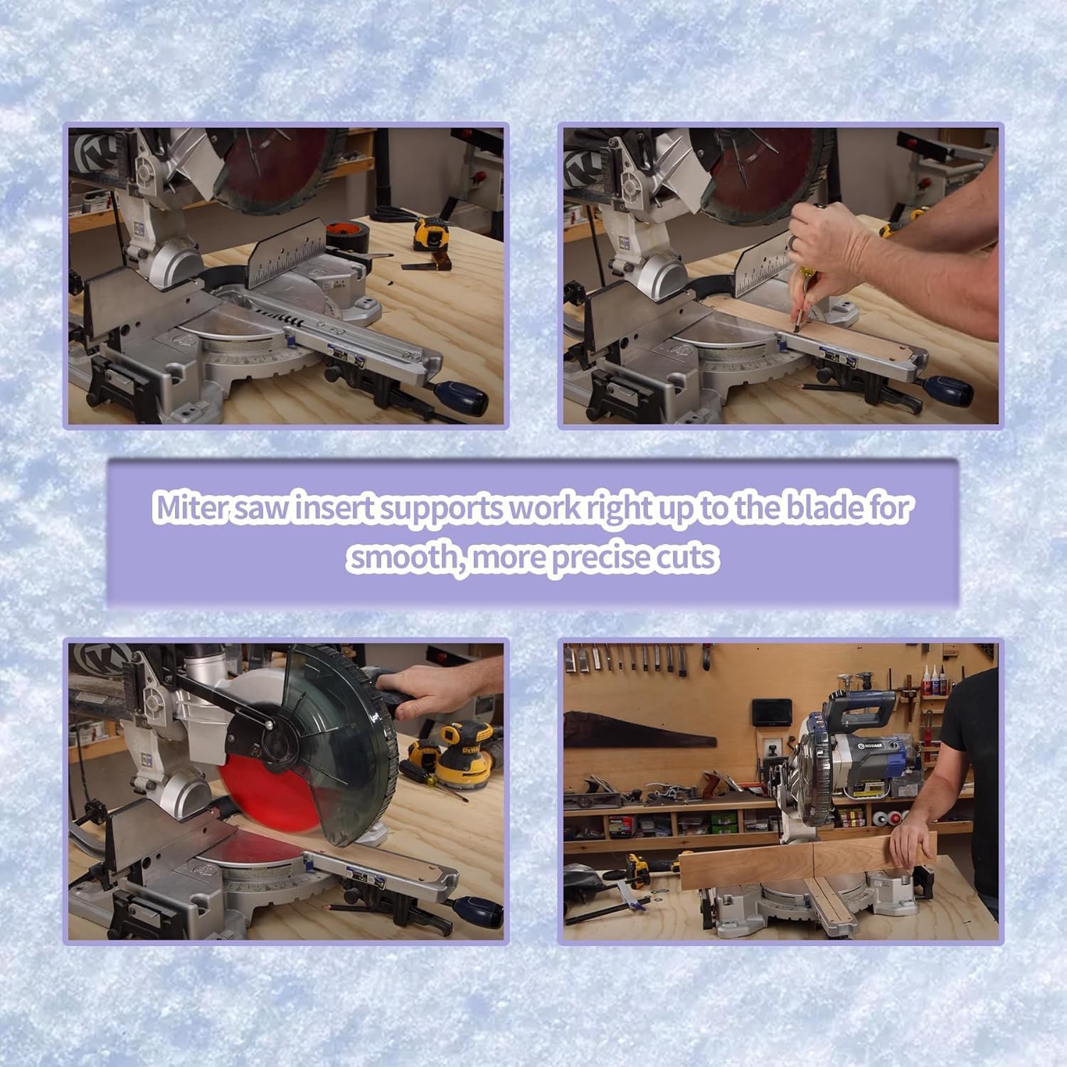 Thaekuns DW-4Y Zero Clearance Inserts for Dewalt Sliding Miter Saw DHS780 DHS790 DWS779 DWS780 DWS782 - Perfect for Woodworking, Trim Installation & Precision Cutting