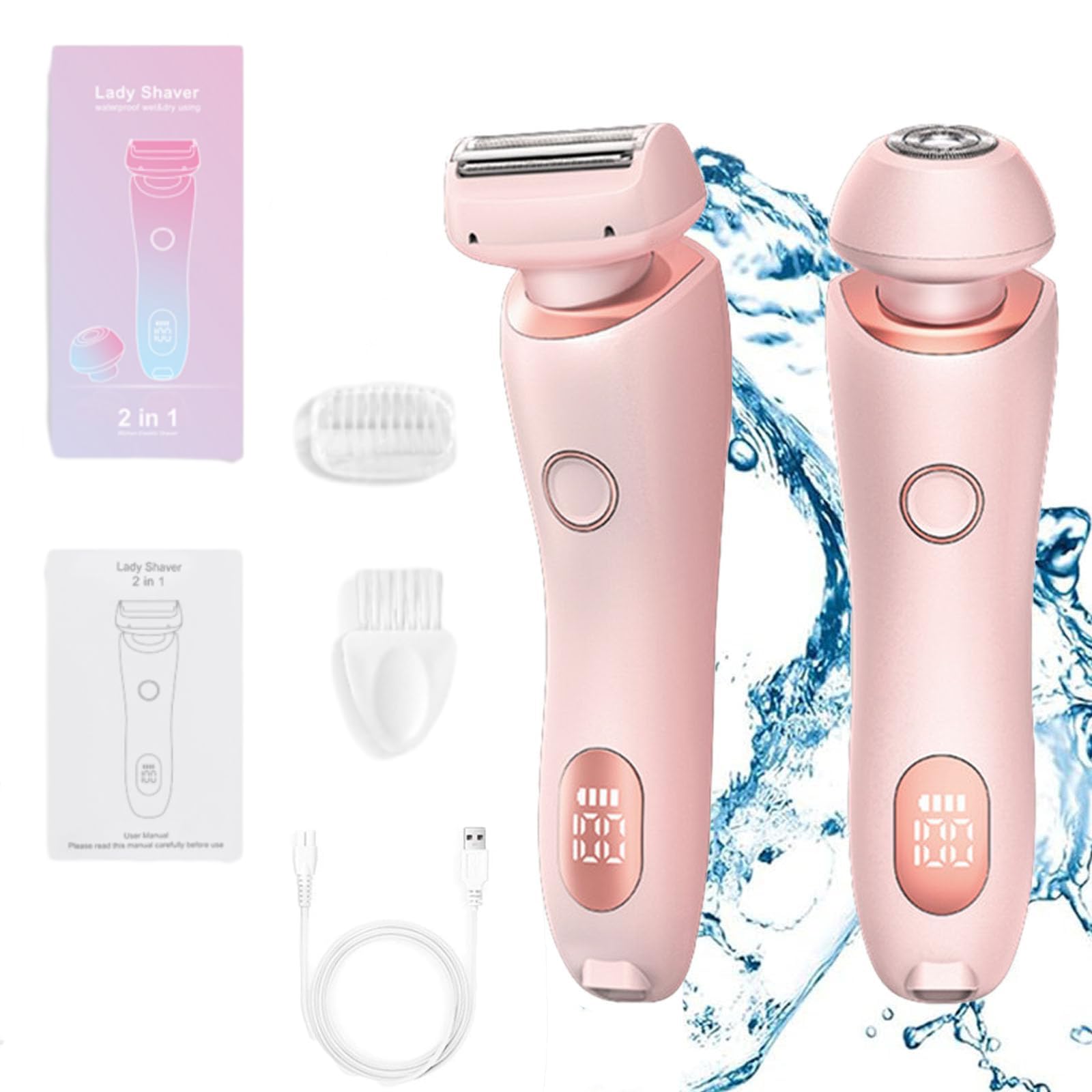 Silkbabe On The Go Lady Shaver - Waterproof Electric Razor for Women & Men, 2-in-1 Wet/Dry Electric Shaver, Portable Travel Shaver for Smooth Skin - Perfect for Travel, Gym & Quick Touch-Ups