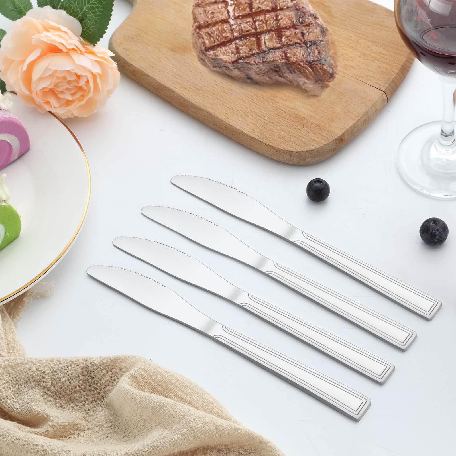 24-Piece Stainless Steel Dinner Knife Set - 8.1
