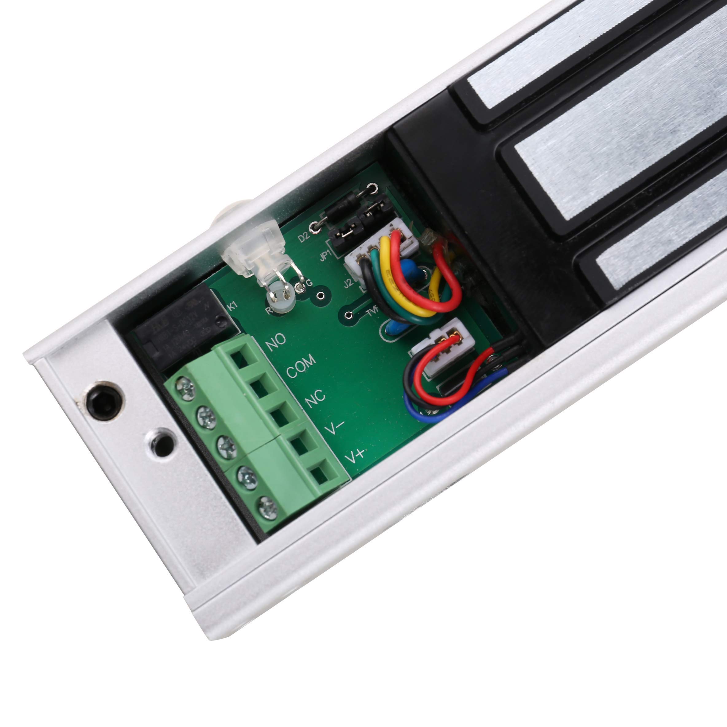 UHPPOTE 600Lbs Heavy Duty Electromagnetic Lock Kit - Access Control System for Inswing Doors with Bracket & Remote Control | Ideal for Office Buildings, Schools, and Secure Facilities
