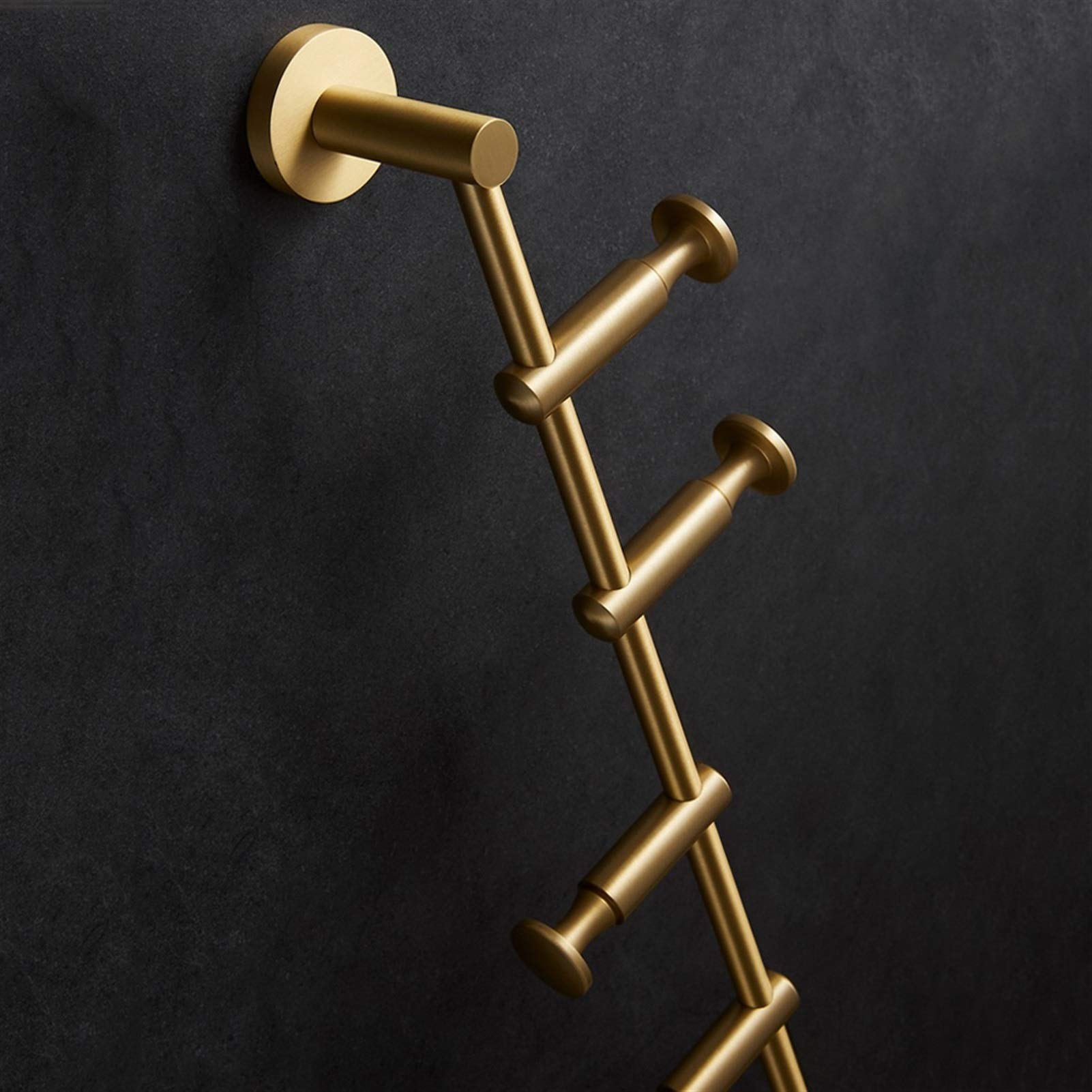 Premium Rotatable Brass Coat Rack - Wall Mounted Light Luxury Clothes Hook for Bedroom & Living Room | Space-Saving Entryway Organizer for Hats, Coats & Jackets (Perfect for Small Apartments & Modern Home Decor)