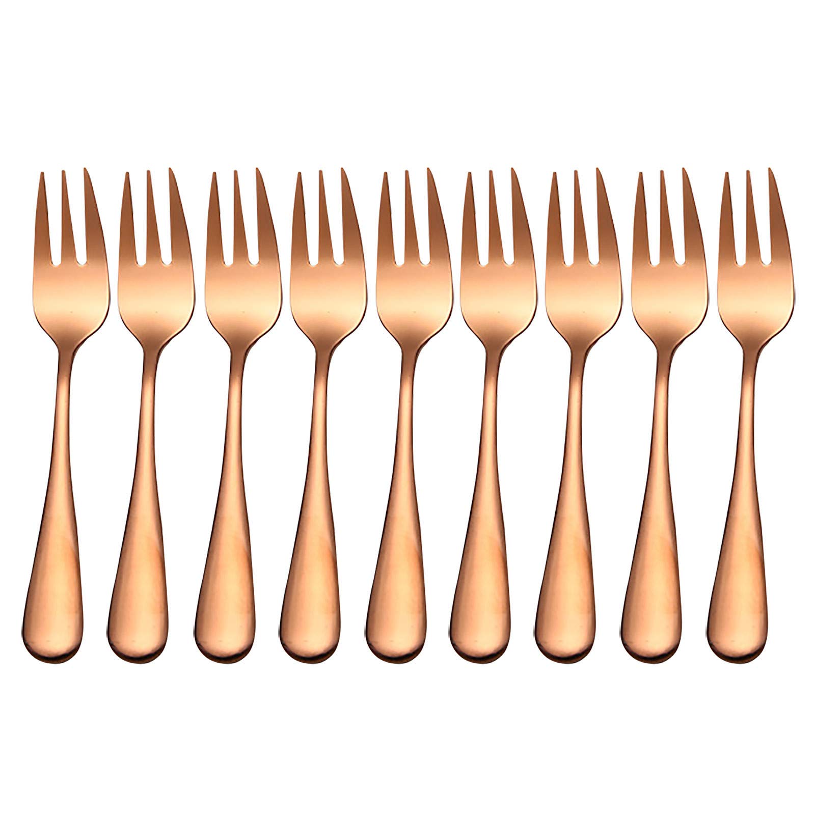 8-Piece Stainless Steel Colorful Dessert Forks for Cake, Fruit, Ice Cream - Perfect for Kitchen, Dining, Bar & Oven Baking Accessories