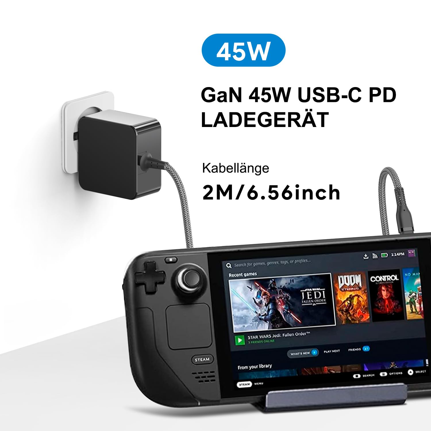 39W USB C Fast Charger for Nintendo Switch/Switch Lite/Switch OLED - 15V 2.6A Power Adapter Compatible with Switch Dock & Pro Controller - Perfect for Gaming Sessions & TV Mode Charging
