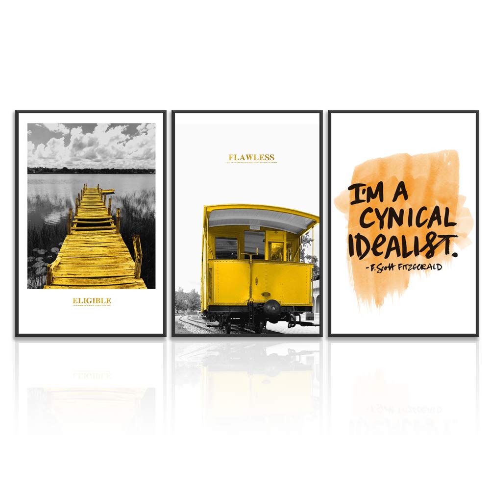 Wall26 3-Panel Framed Canvas Wall Art Set - Modern Cityscape Building Theme Prints (16x24 Inches Each) for Living Room & Bedroom Decor - Ready to Hang Home Decoration | Perfect for Apartments, Offices & Dorm Rooms