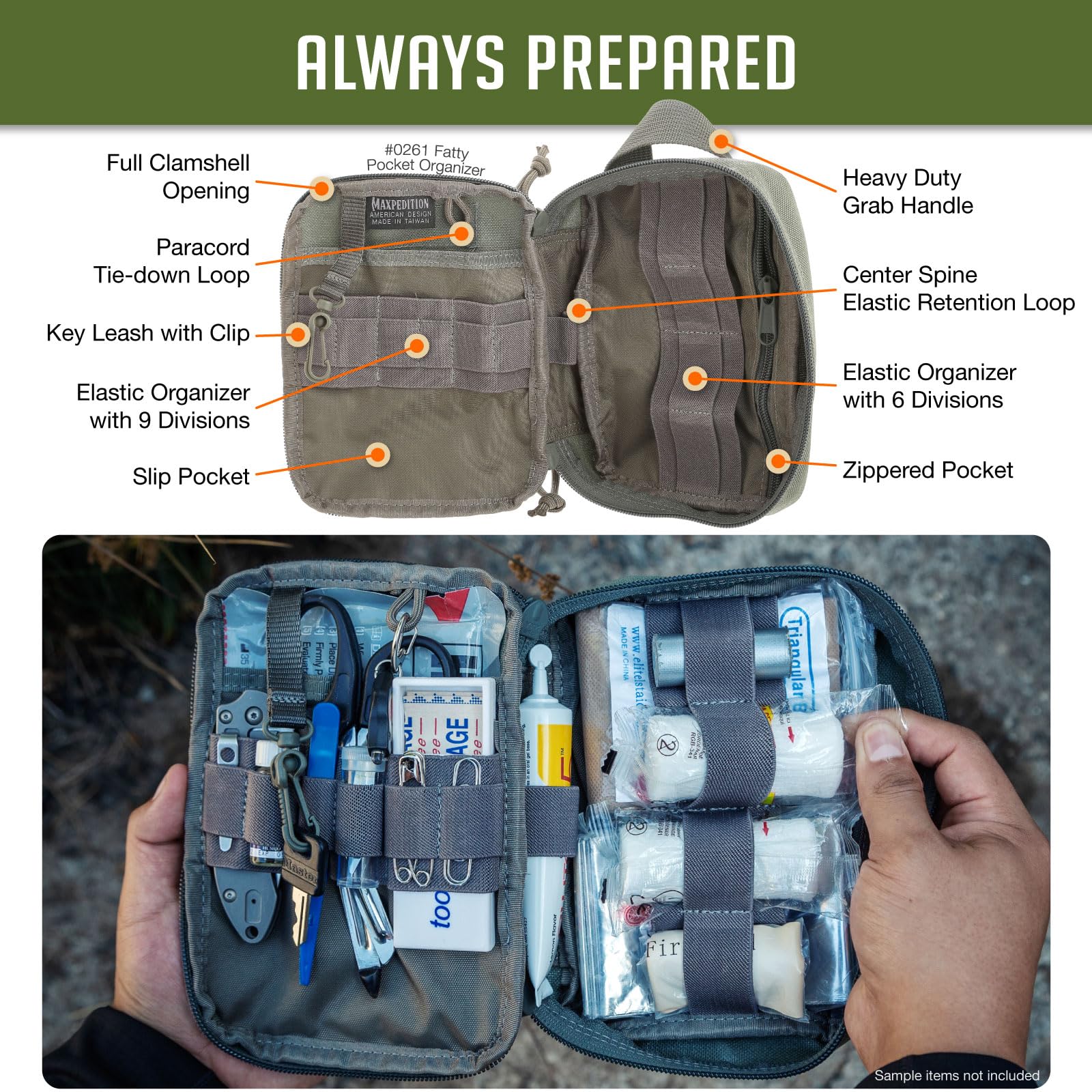 Maxpedition Fatty Pocket Organizer - Durable EDC Pouch for Tactical Gear, Survival Tools & Everyday Carry Essentials | Perfect for Hiking, Camping & Outdoor Adventures