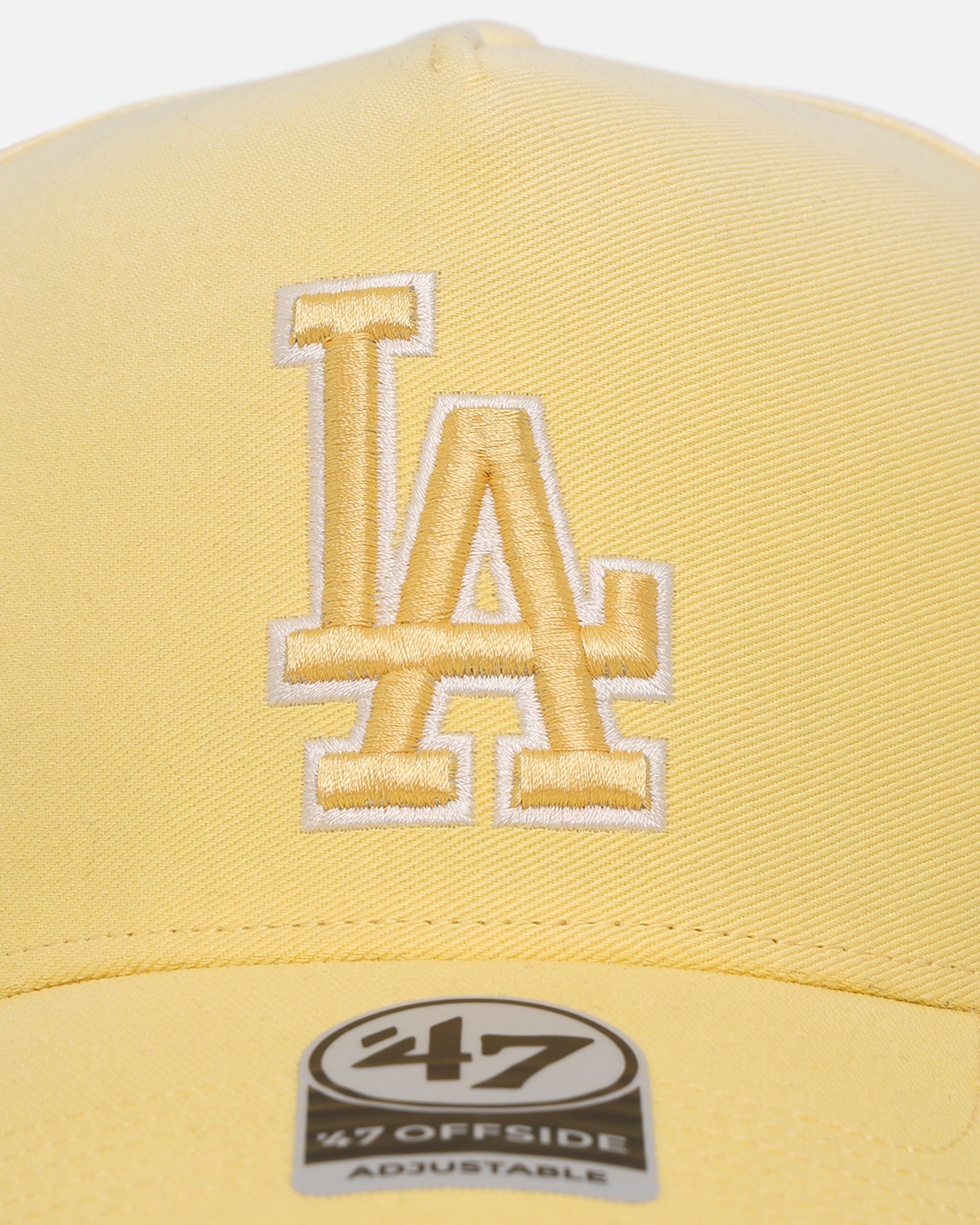 47 Brand Los Angeles Dodgers 'Sunbleach' 47 Offside Snapback Cap - Adjustable Yellow Baseball Hat for Men & Women - Perfect for Games, Streetwear & Casual Outfits