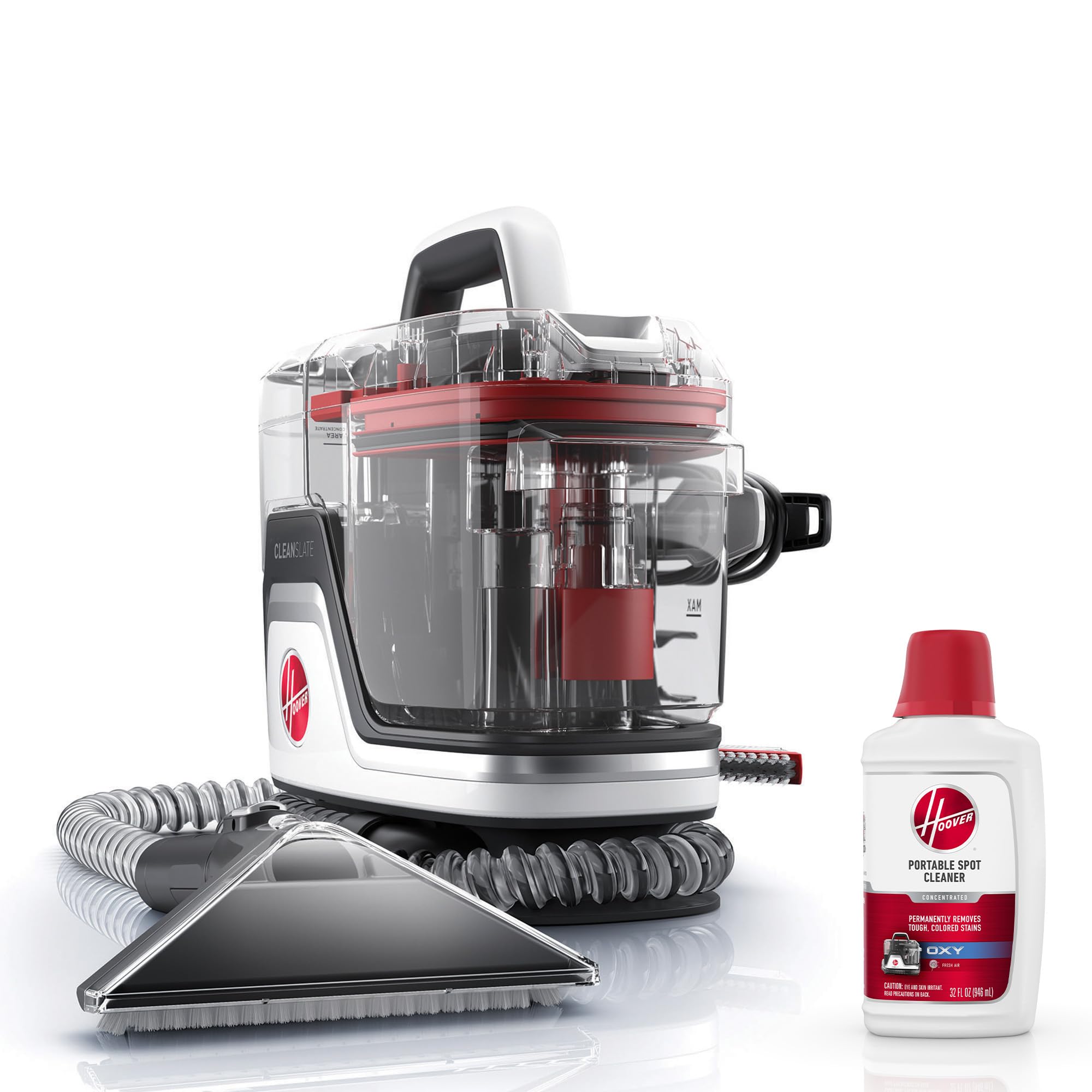 Hoover CleanSlate Plus Portable Carpet & Upholstery Spot Cleaner with Oxy Premixed Solution - FH14050 Carpet Stain Remover & AH30941 Odor Neutralizer for Home, Pet Accidents, and Sofa Cleaning