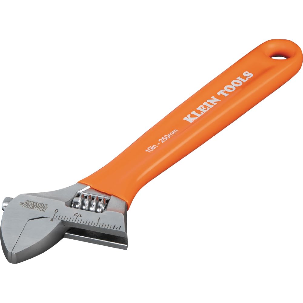 Klein Tools D5072 6-Inch & 10-Inch Adjustable Wrench Set - Forged Steel Construction with SAE/Metric Scales - Ideal for Plumbing, Automotive & DIY Home Repairs