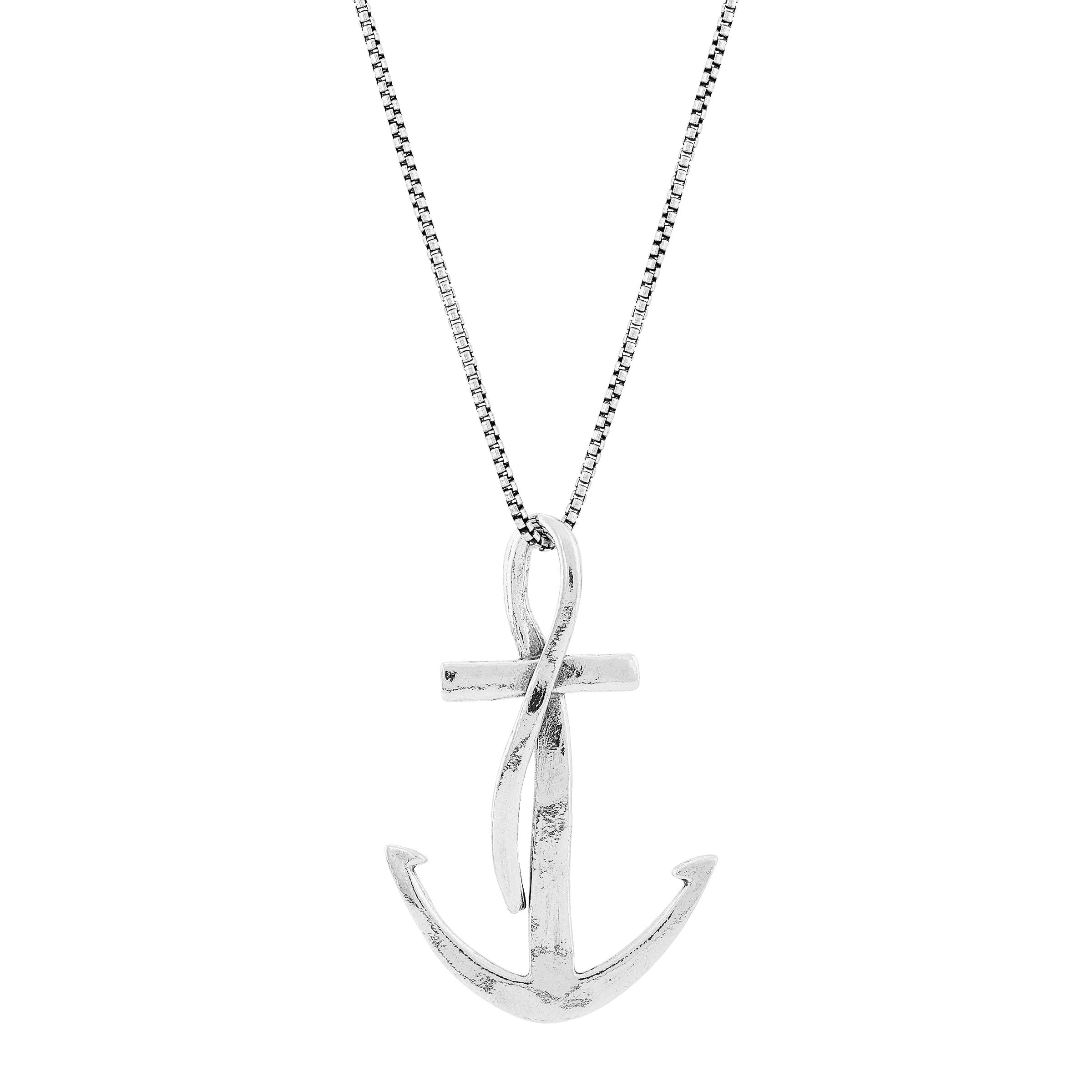 Silpada 'Anchored in Love' Sterling Silver Pendant Necklace 16
