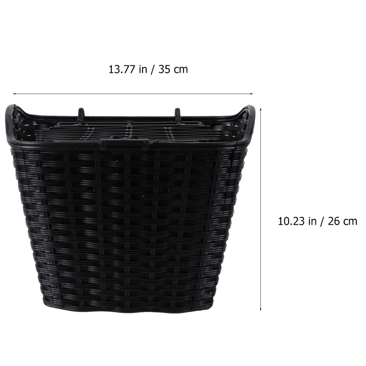 **BESPORTBLE Black Bike Front Basket with Cover - Heavy Duty Handlebar Carrier for Bicycle, Tricycle & Scooter - Perfect for Outdoor Cycling, Grocery Shopping & Commuting**