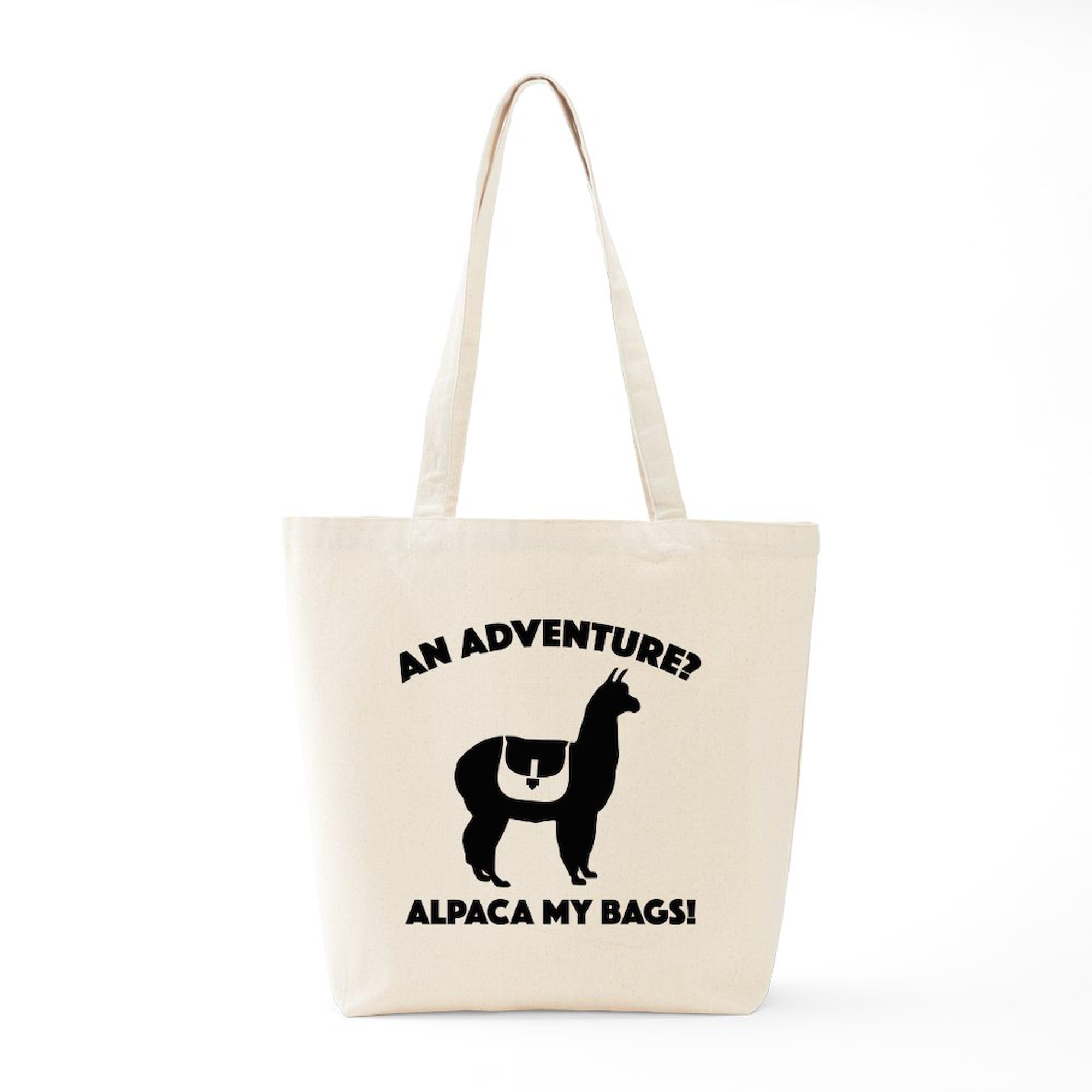 Alpaca My Bags Natural Canvas Tote Bag - Eco-Friendly Reusable Grocery Shopping Bag for Women & Men - Perfect for Groceries, Beach Trips & Daily Errands