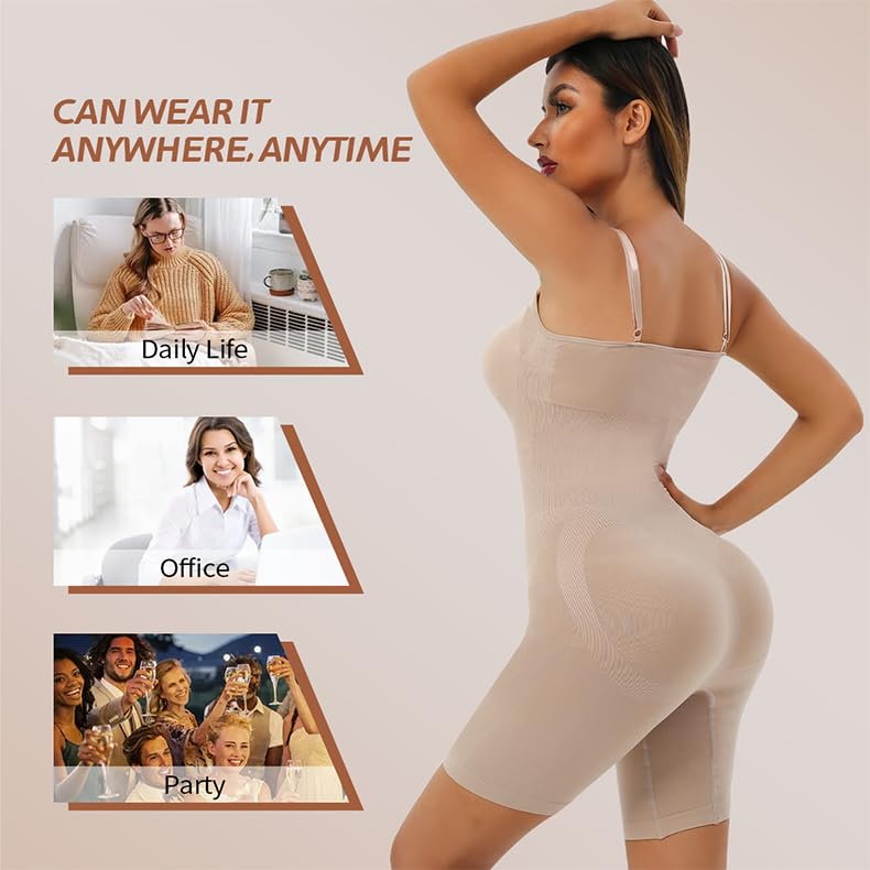 Best Full Body Shapewear for Women - Tummy Control Bodysuit with Butt Lift & Thigh Slimming - Perfect for Dresses, Workouts & Everyday Wear