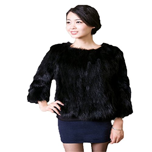YR Lover Women's Winter Cozy Raccoon Fur Fox Coat Jacket - Warm Outerwear for Cold Weather & Fashionable Winter Outfits