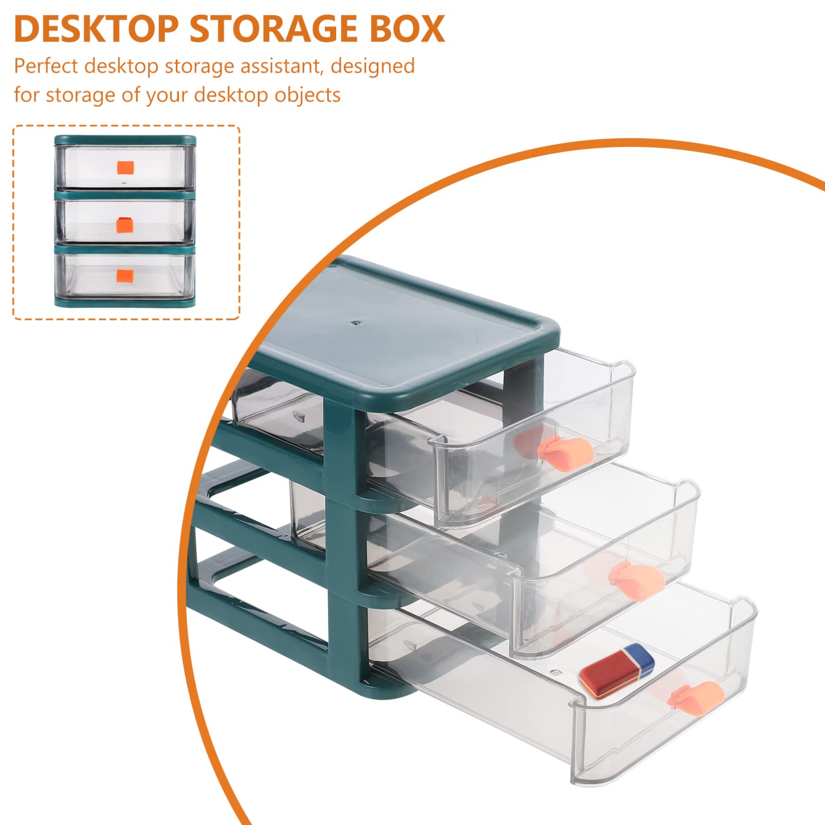 BESPORTBLE 3 Drawer Makeup Storage Box | Small Cosmetic Organizer for Desk & Bathroom