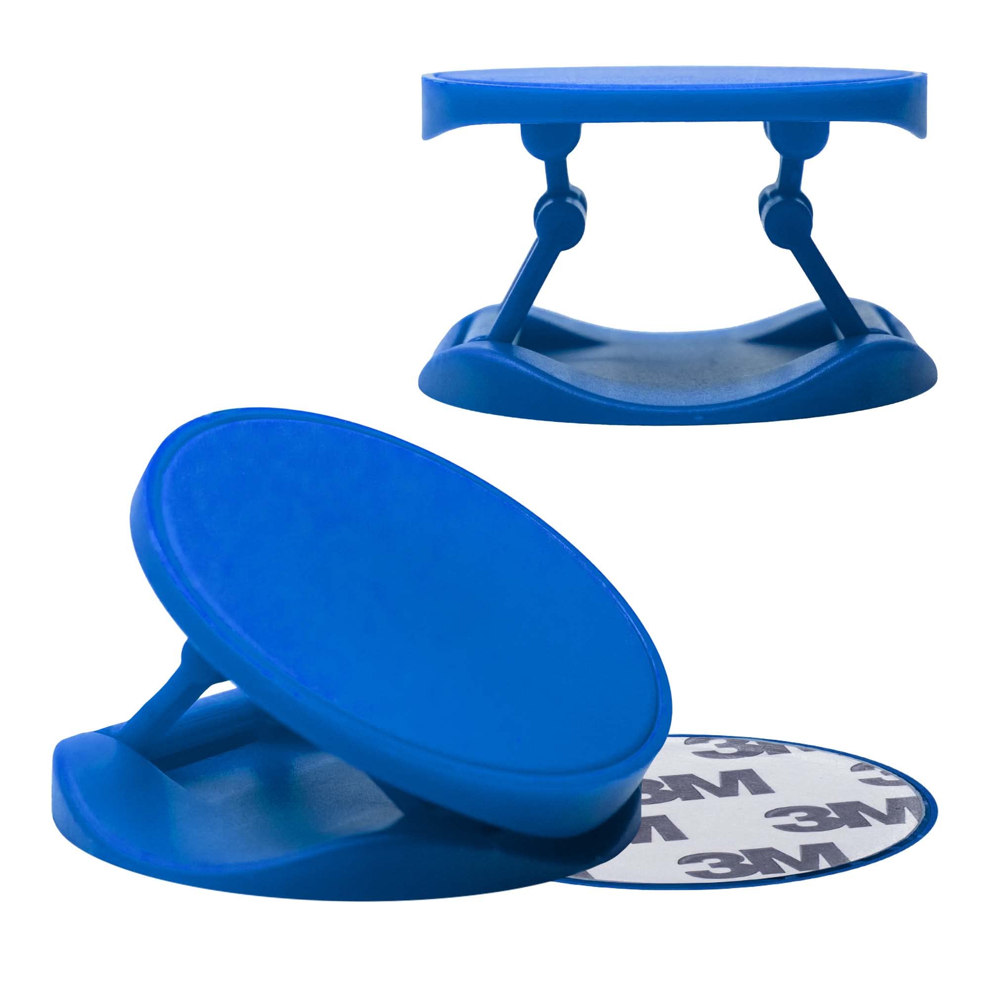 Non-Slip Phone Grip Stand for iPhone 14/13/12 & Samsung Galaxy S23/S22 - Ergonomic Blue Phone Holder for Desk, Car & Travel Use