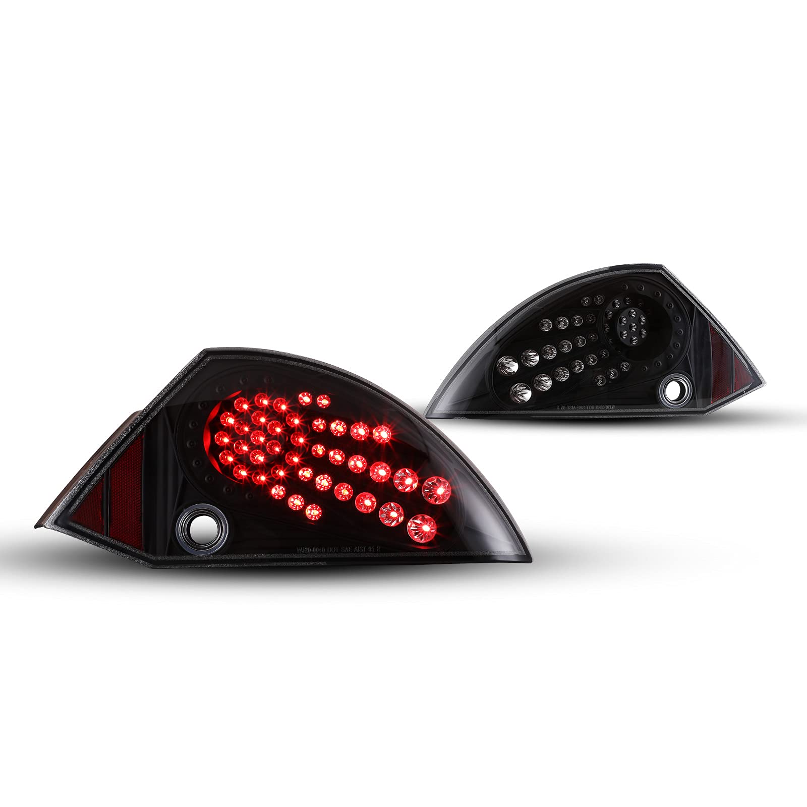 WOLFSTORM LED Tail Lights for 2000-2005 Mitsubishi Eclipse - Direct Replacement LED Tail Light Assembly (1 Pair) - Enhance Night Visibility & Style for Street Racing & Car Shows