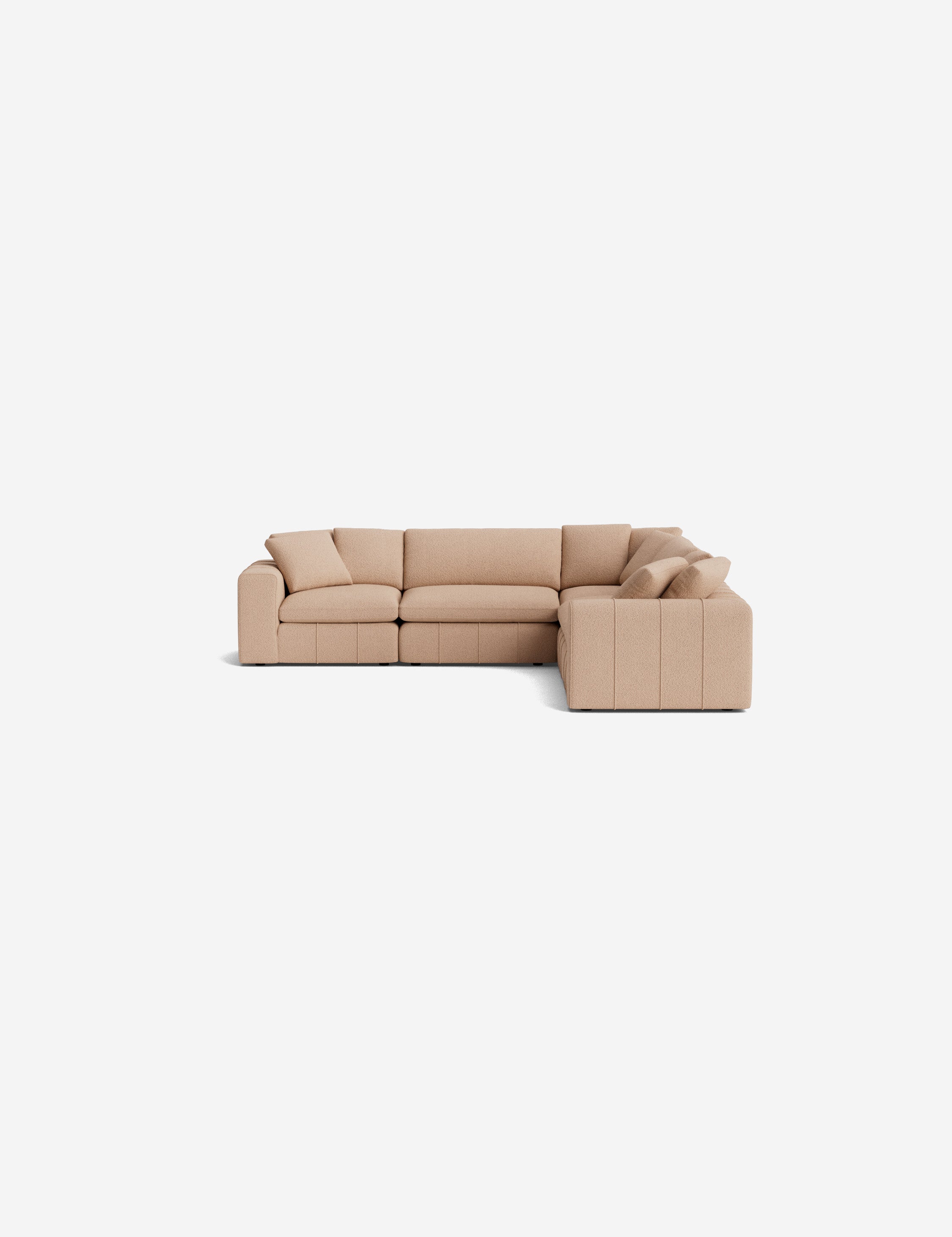 Capella Modular Corner Sectional Sofa - Modern L-Shaped Couch for Living Room, Home Theater & Lounge Areas | Customizable Comfortable Furniture