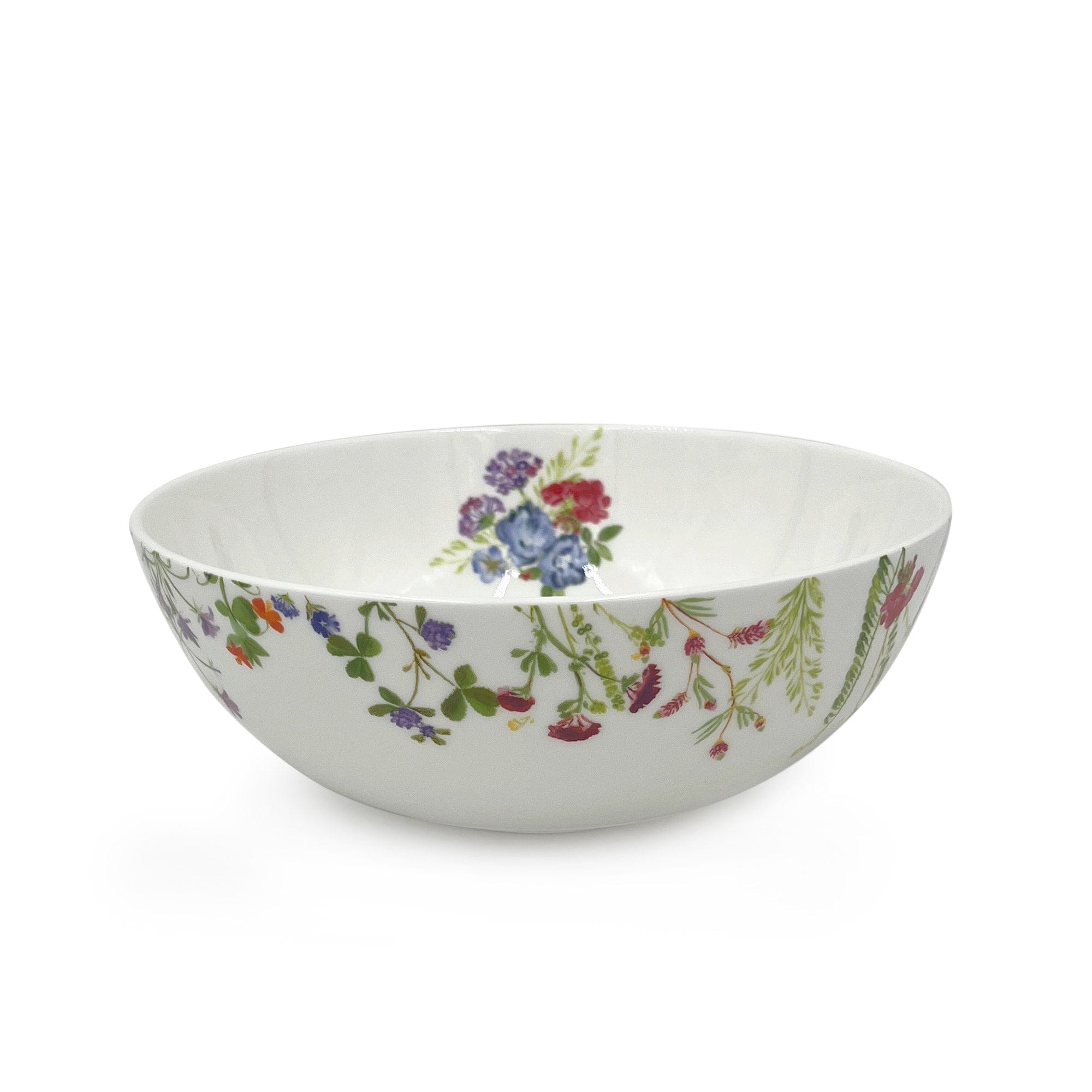Handmade Wildflower Garden Serving Bowl - Elegant Floral Design for Salads, Pasta, and Party Dishes | Perfect for Entertaining, Dining, and Home Decor